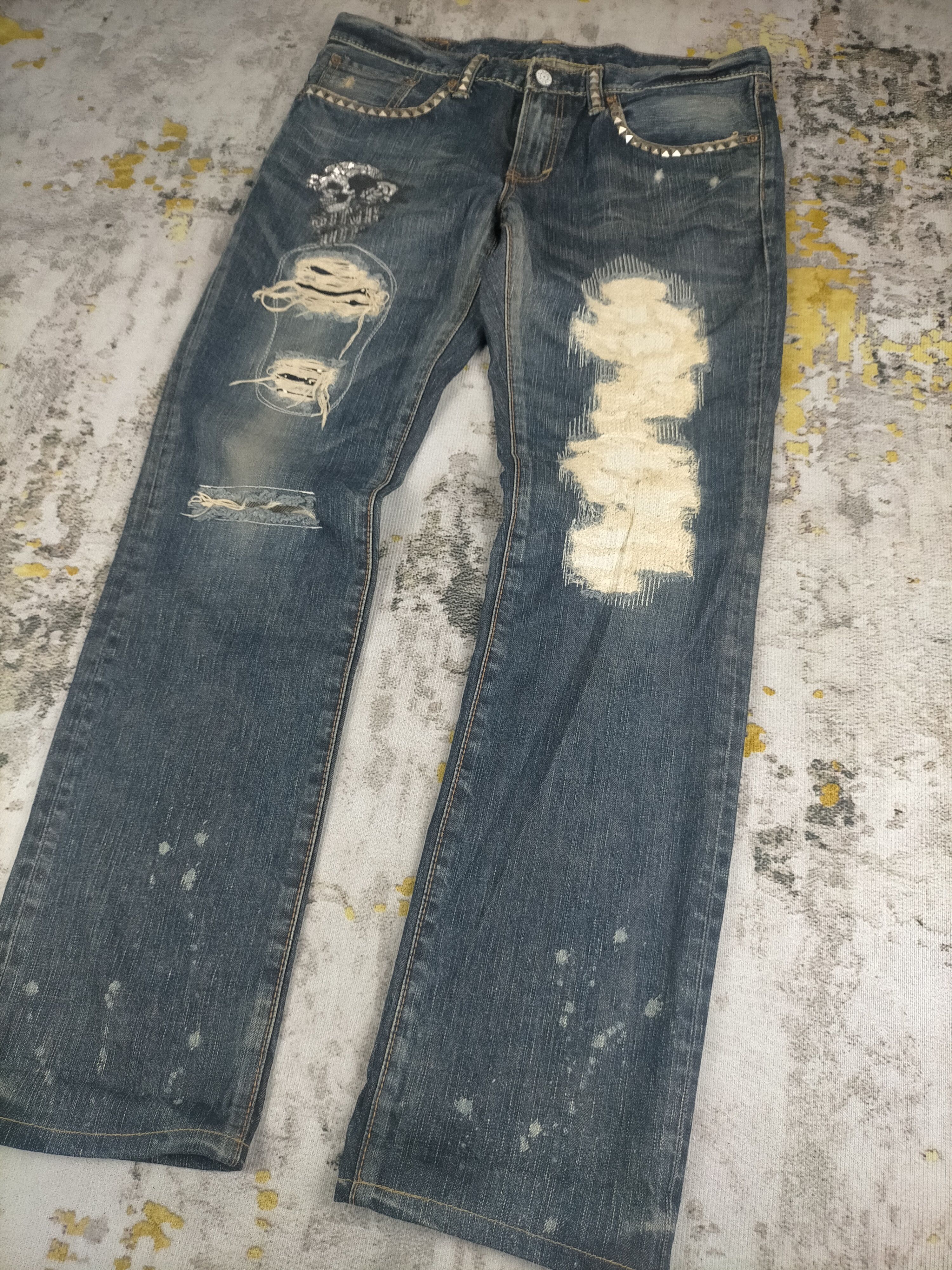 Edwin 🔥Rare Edwin Studded Distressed Jeans Size US 30 / EU 46 - 3 Thumbnail
