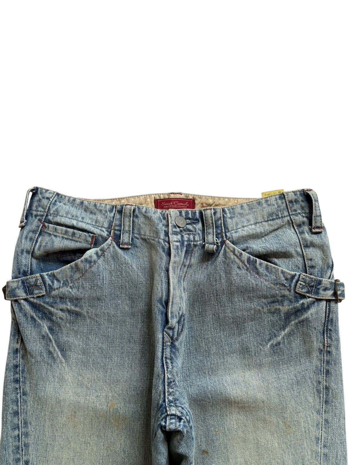 Japanese Brand Vintage Japanese Brand Mud Wash Spiral Leg Buckle Flare Jean Size US 30 / EU 46 - 4 Thumbnail