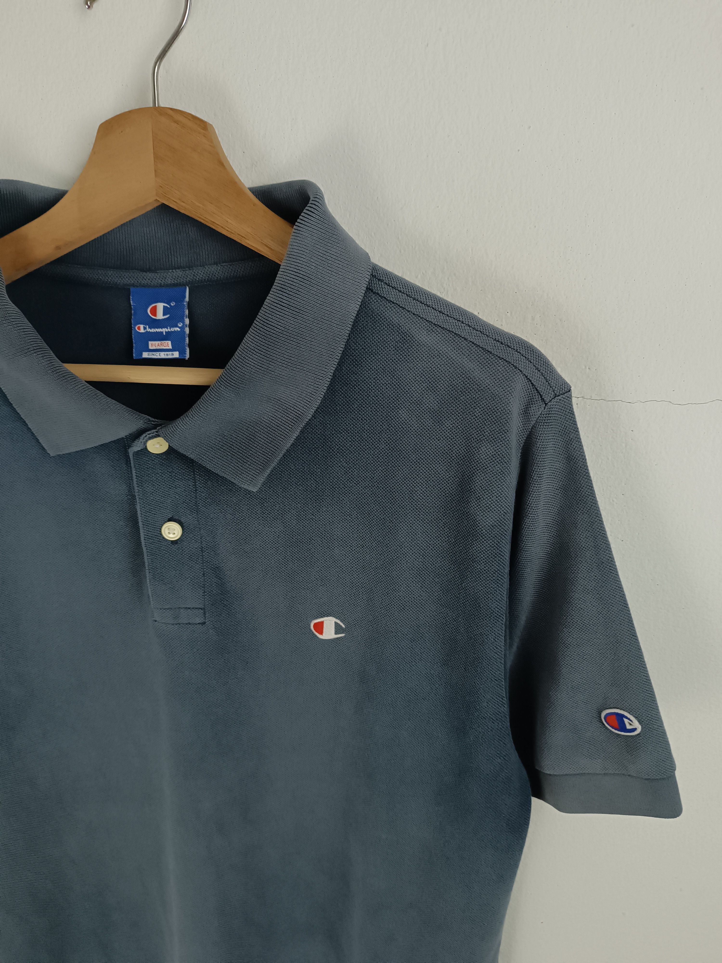 Champion VINTAGE Y2K FADED CHAMPION POLO BUTTON SHIRTS Size US L / EU 52-54 / 3 - 11 Thumbnail