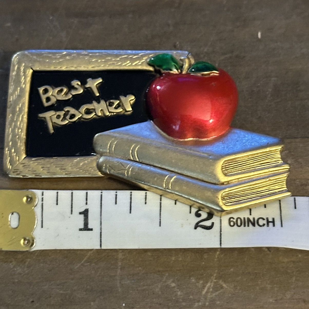Vintage Vintage AJC Best Teacher brooch Size ONE SIZE - 3 Thumbnail