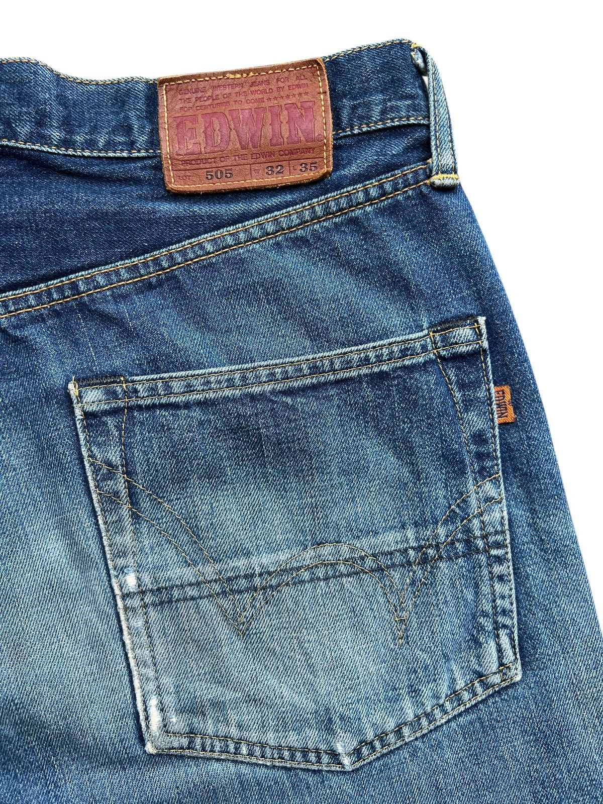 Edwin Vintage Edwin 505 Distressed Baggy Denim Jeans 33x30 Size US 33 - 8 Thumbnail