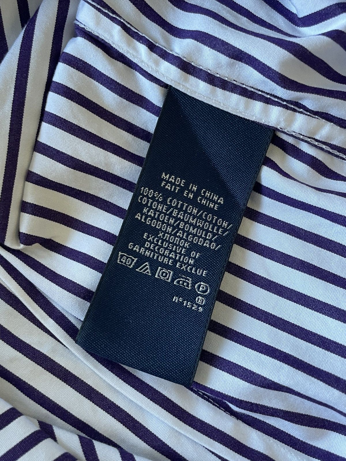 Polo Ralph Lauren Ralph Lauren Sport Big Pony Striped Shirt Purple/White Size XS / US 0-2 / IT 36-38 - 10 Thumbnail