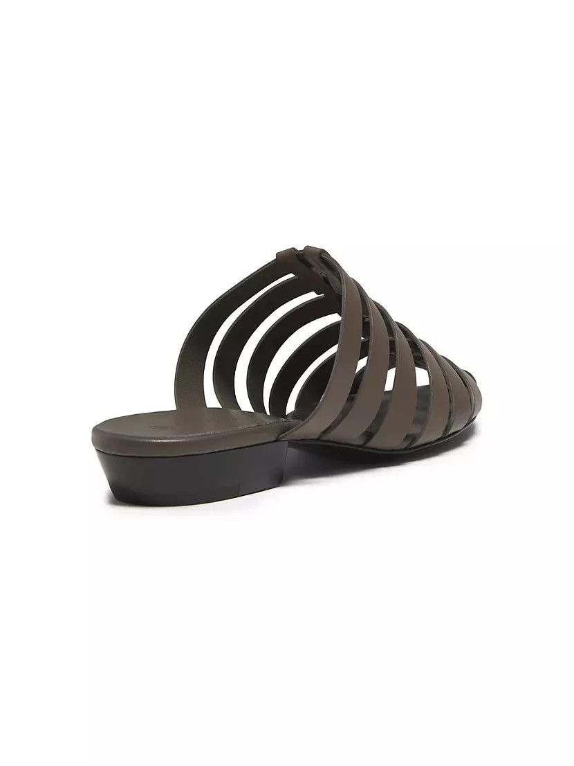 Loro Piana o1srvl11e0225 Kaede Leather Sandals in Beige Size US 10 / IT 40 - 3 Thumbnail