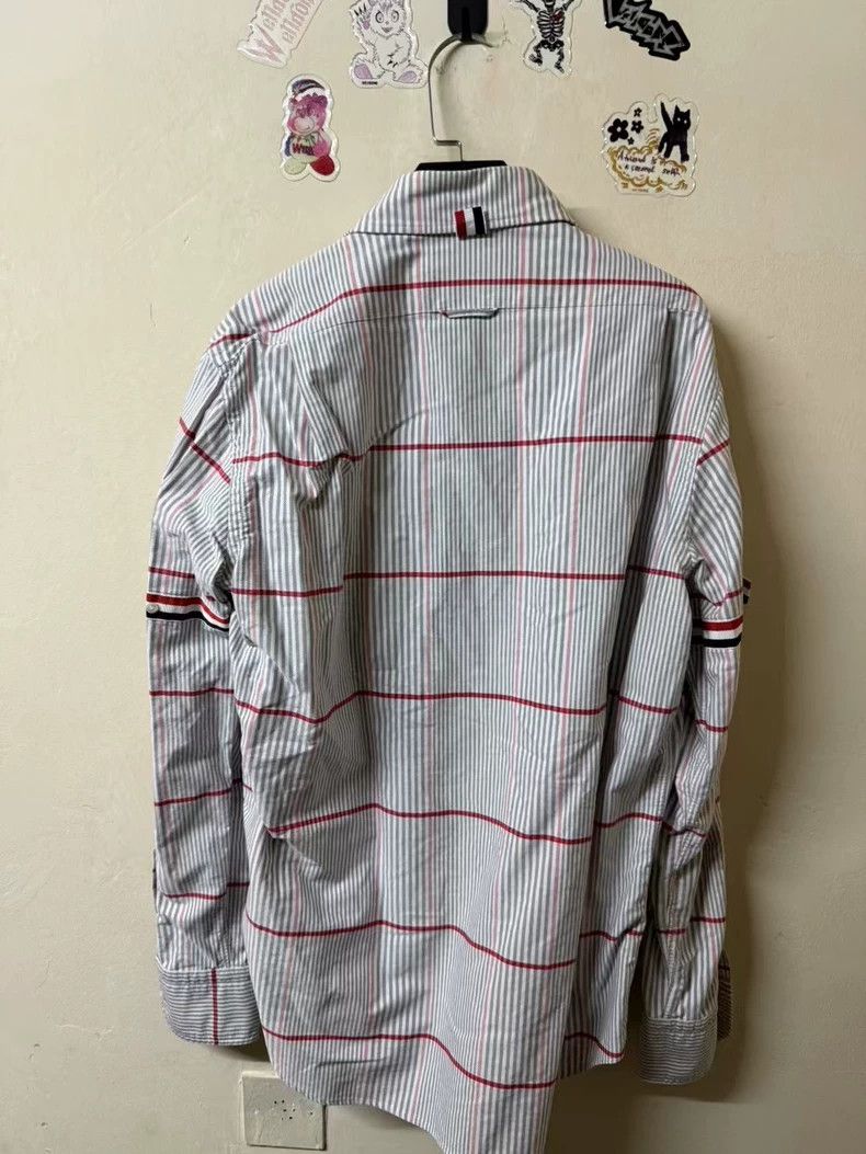 Thom Browne Thom browne Red striped shirt with long sleeves 2504-Nextar Size US L / EU 52-54 / 3 - 2 Thumbnail