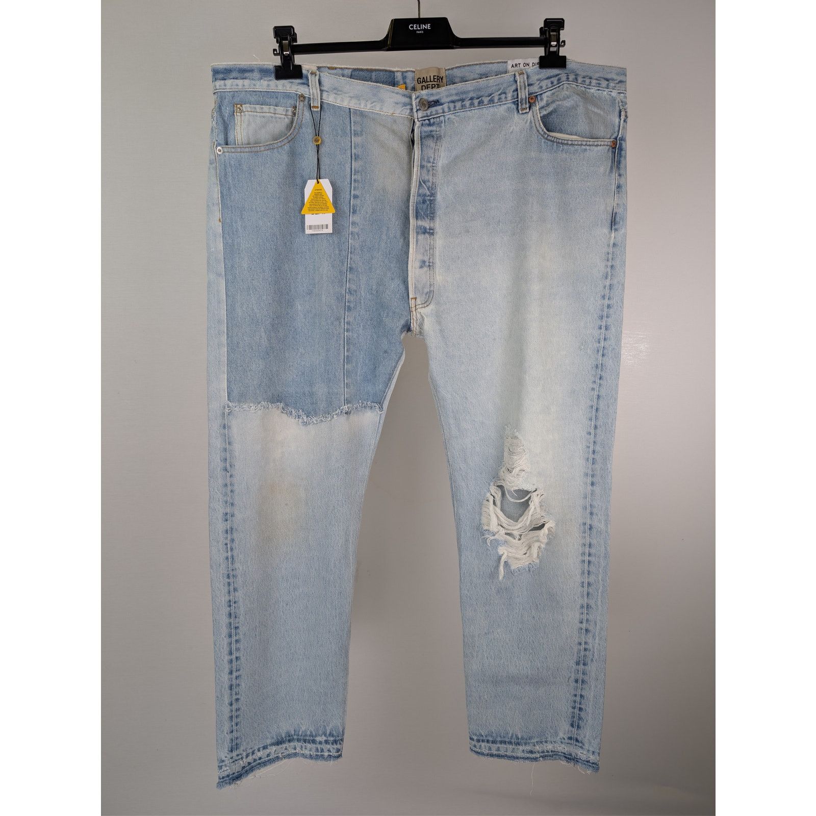 Gallery Dept. o1rshd1 Ken Ripped slim-cut Denim Jeans in Blue Denim Size US 40 / EU 56 - 10 Thumbnail