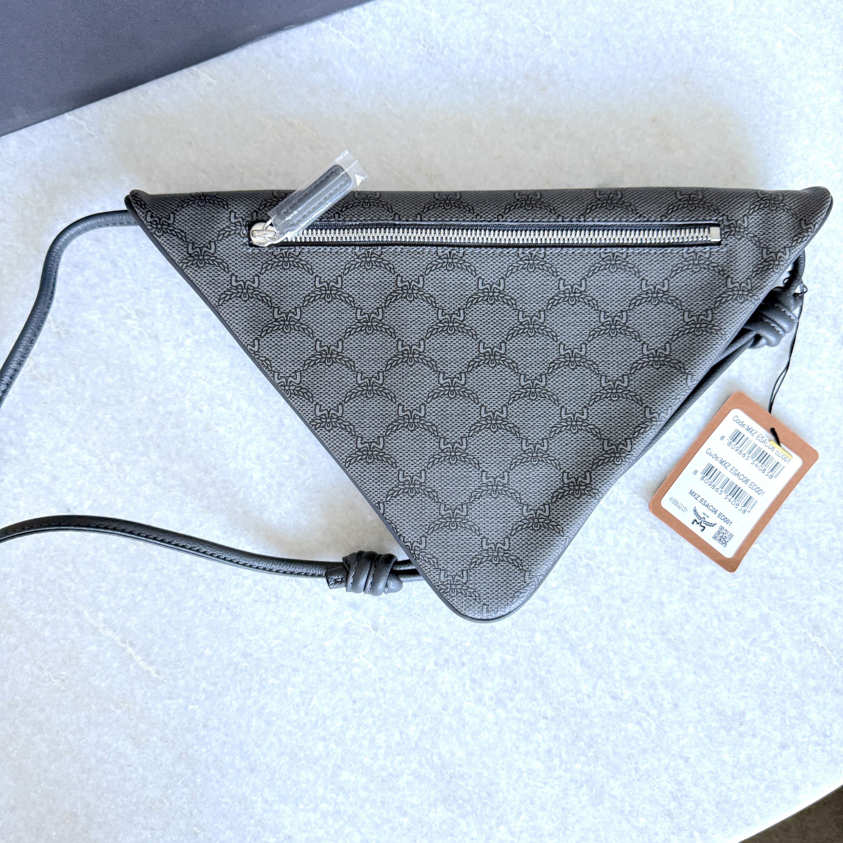 MCM MCM Gray Canvas and leather Triangle Shoulder Bag Size ONE SIZE - 2 Thumbnail