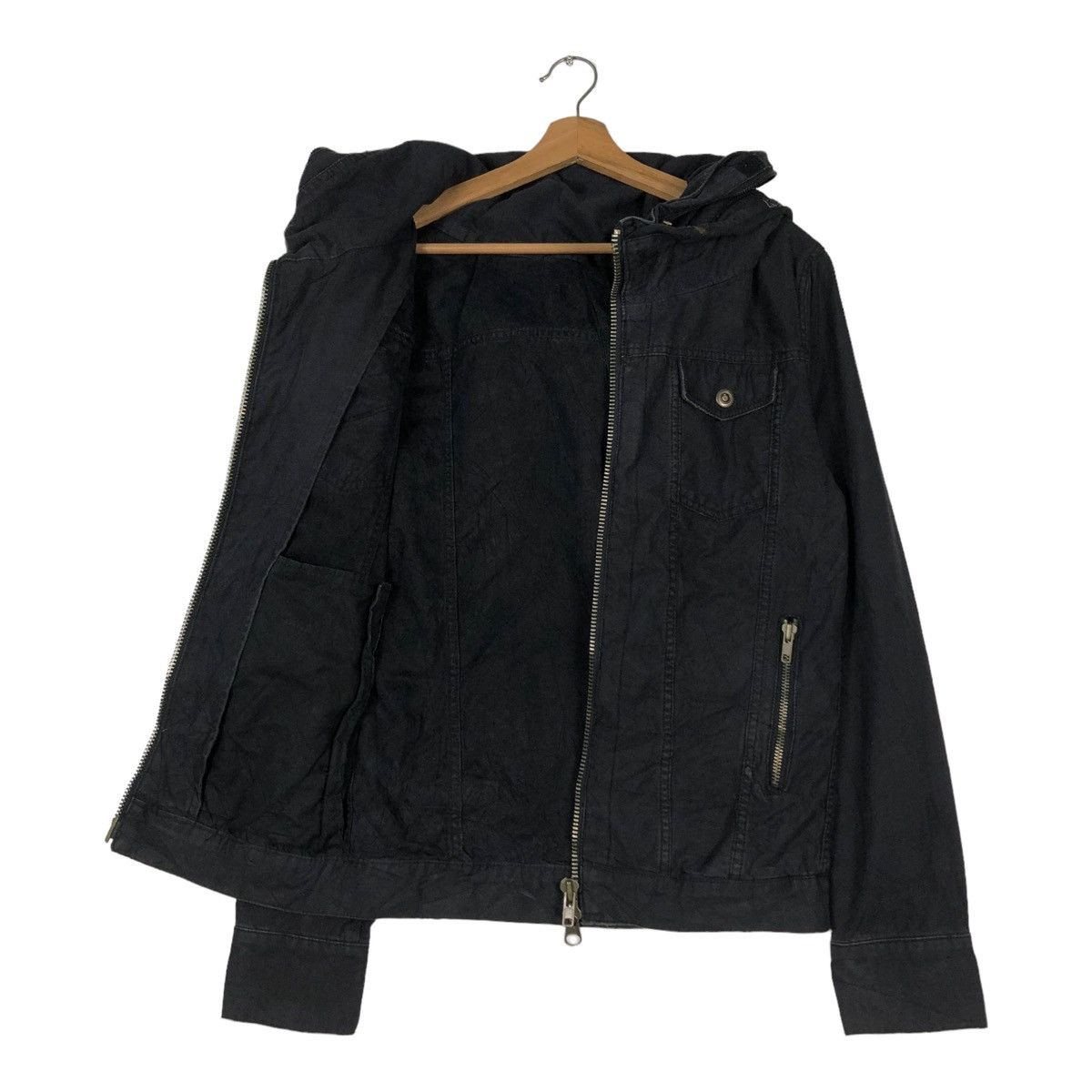 Japanese Brand 🔥CROPPED BIKER JACKET G.O.A BONDAGE DESIGN PARACHUTE SYLE Size US M / EU 48-50 / 2 - 14 Thumbnail