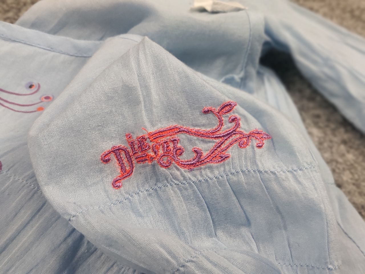 Diesel Vintage Diesel Blue Logo Y2K Button Shirt 1/4 Sleeves Blous Size S / US 4 / IT 40 - 14 Thumbnail