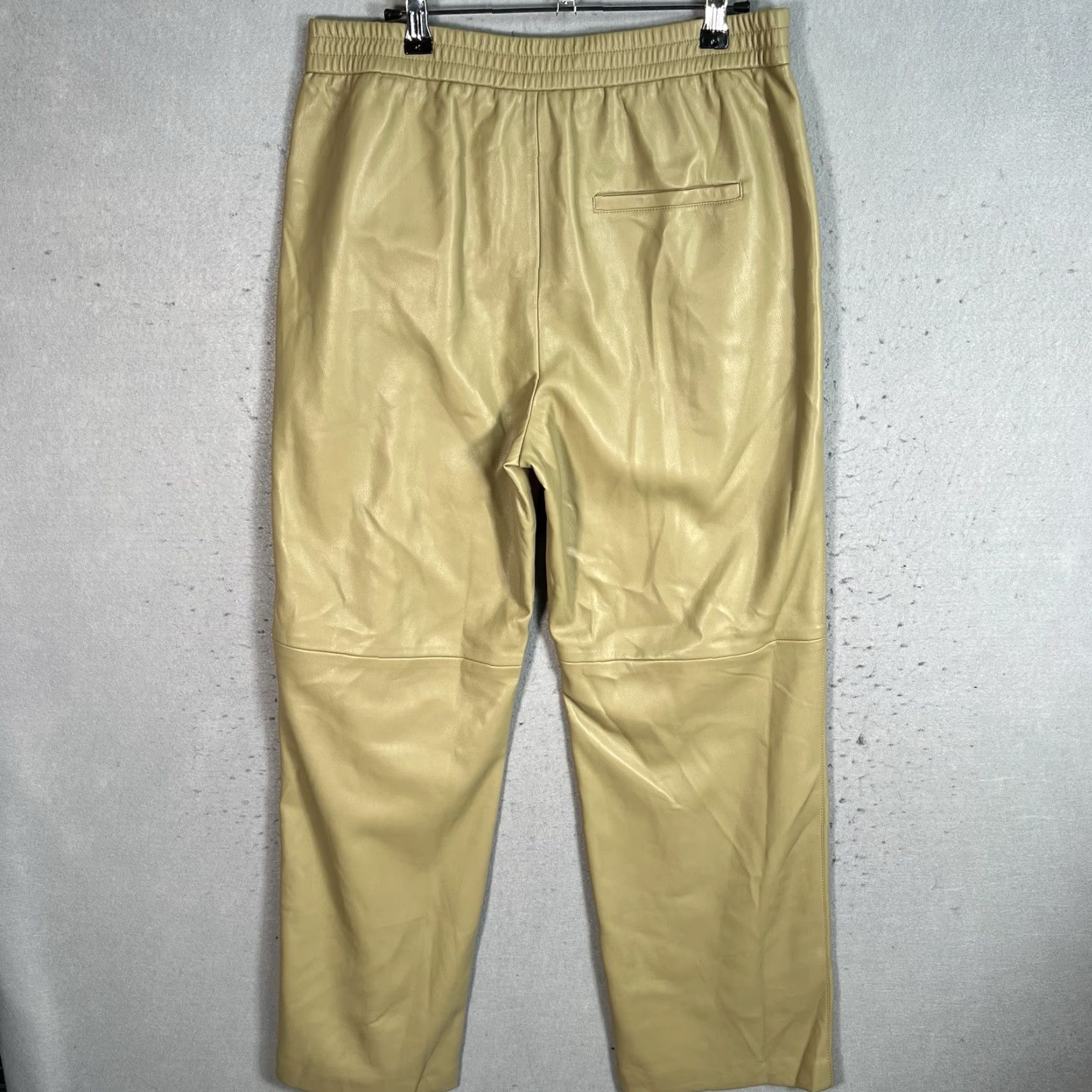 Mango VINTAGE Mango Paneled Pants Womens Large Beige Straight Fit Wide Leg Pockets Elastic Pants Womens Large Beige Mango Paneled Size 36" / US 14 / IT 50 - 7 Thumbnail
