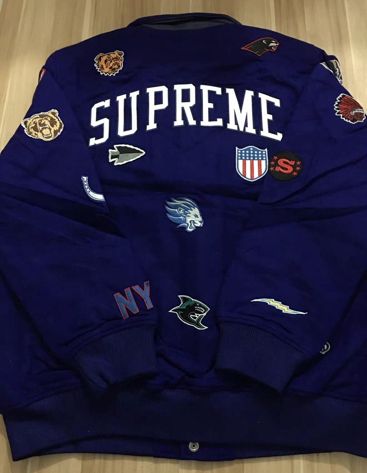 Supreme Supreme fw14 franchise patch wool varsity Jacket Size US M / EU 48-50 / 2 - 2 Thumbnail