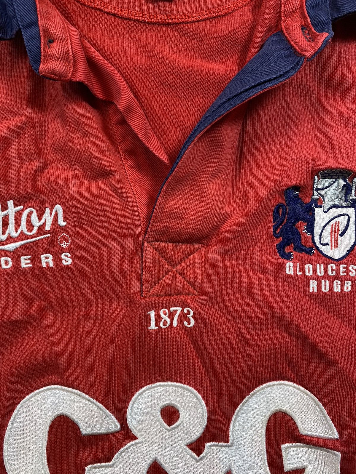 Vintage Gloucester Rugby Union Shirt Cotton Traders Vintage England Size US XL / EU 56 / 4 - 5 Thumbnail