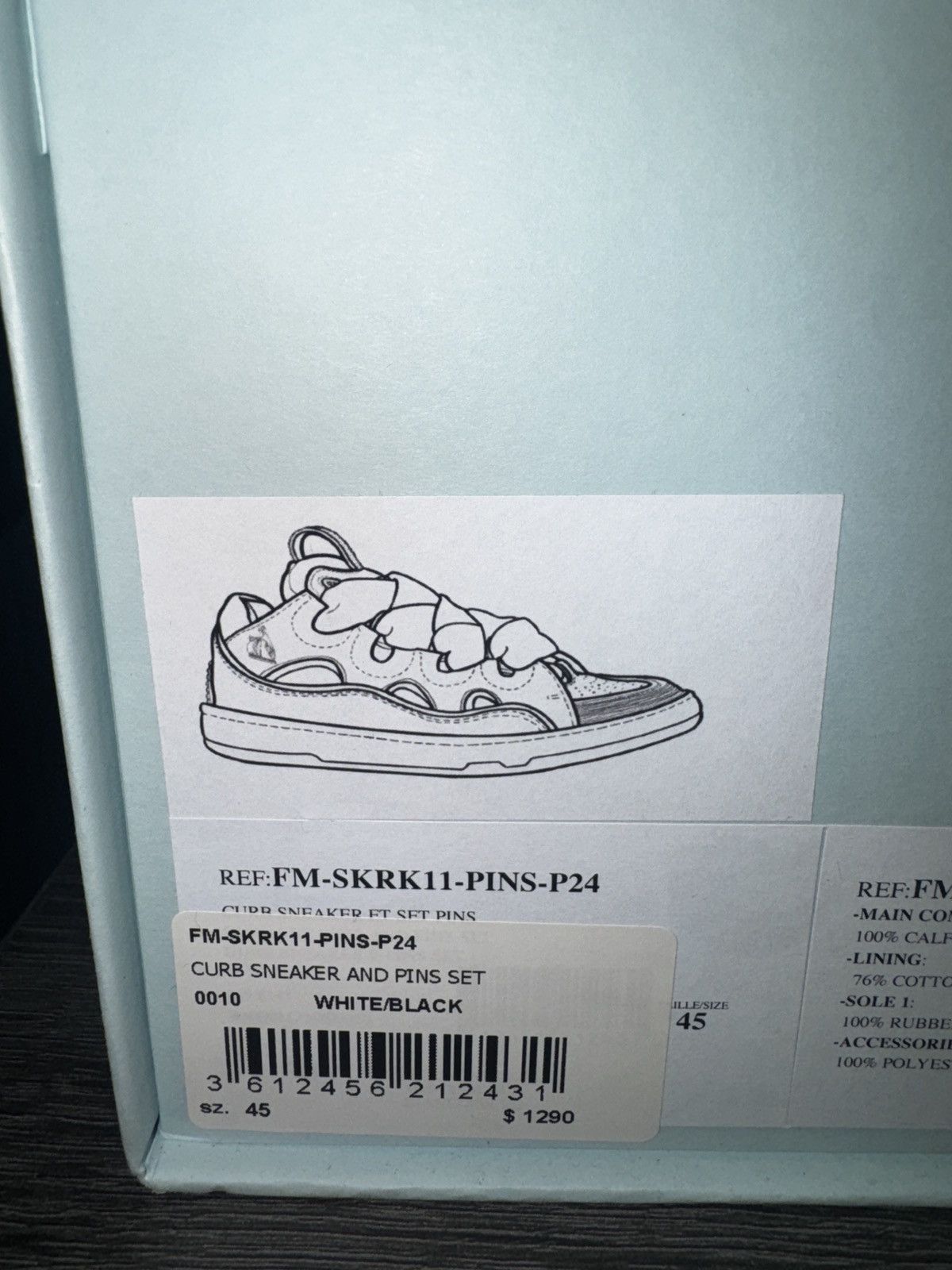 Lanvin Lanvin Future Curb Sneakers Pins Size US 11.5 / EU 44-45 - 13 Thumbnail