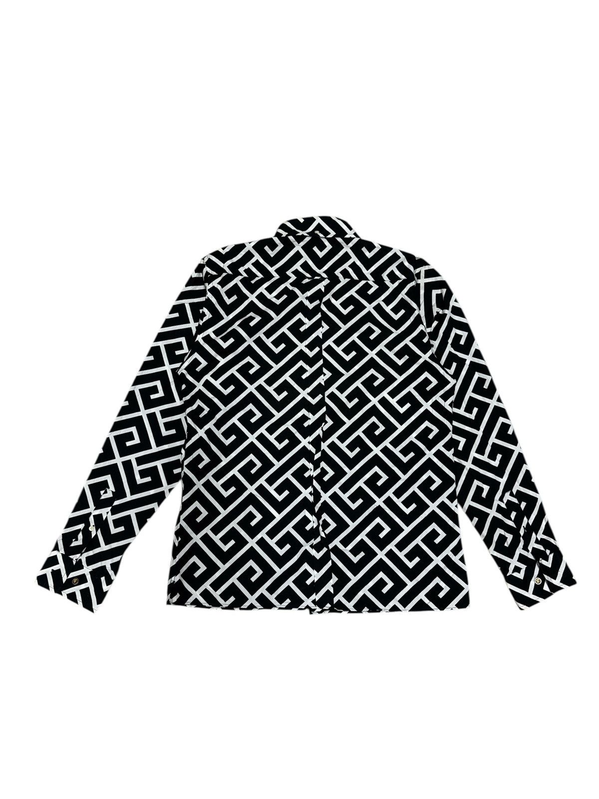 A BATHING APE FULL MONOGRAM LOGO BUTTON UP SHIRT