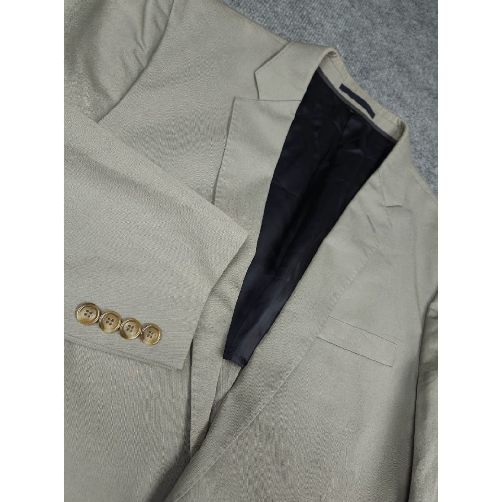 J.Crew JCrew Ludlow Blazer Jacket Men 42R Gray 2-Button Cotton Slim Single-Breasted Blazer Size 42R - 3 Thumbnail