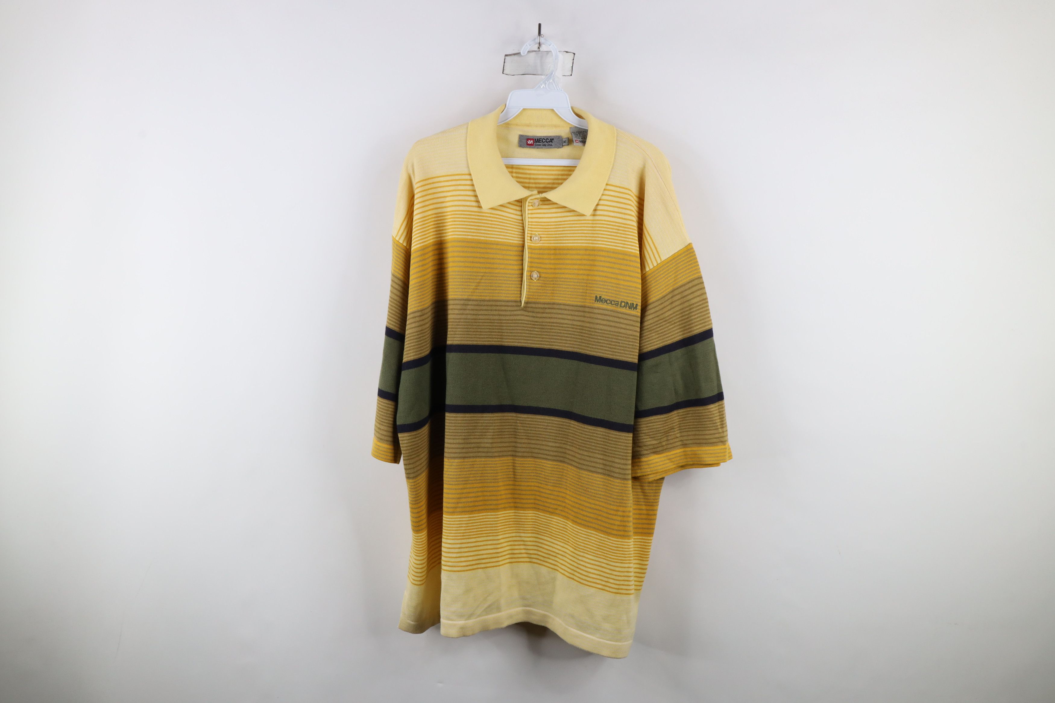 Vintage Vintage 90s Y2K Streetwear Block Knit Collared Polo Shirt Size US XL / EU 56 / 4 - 1 Thumbnail
