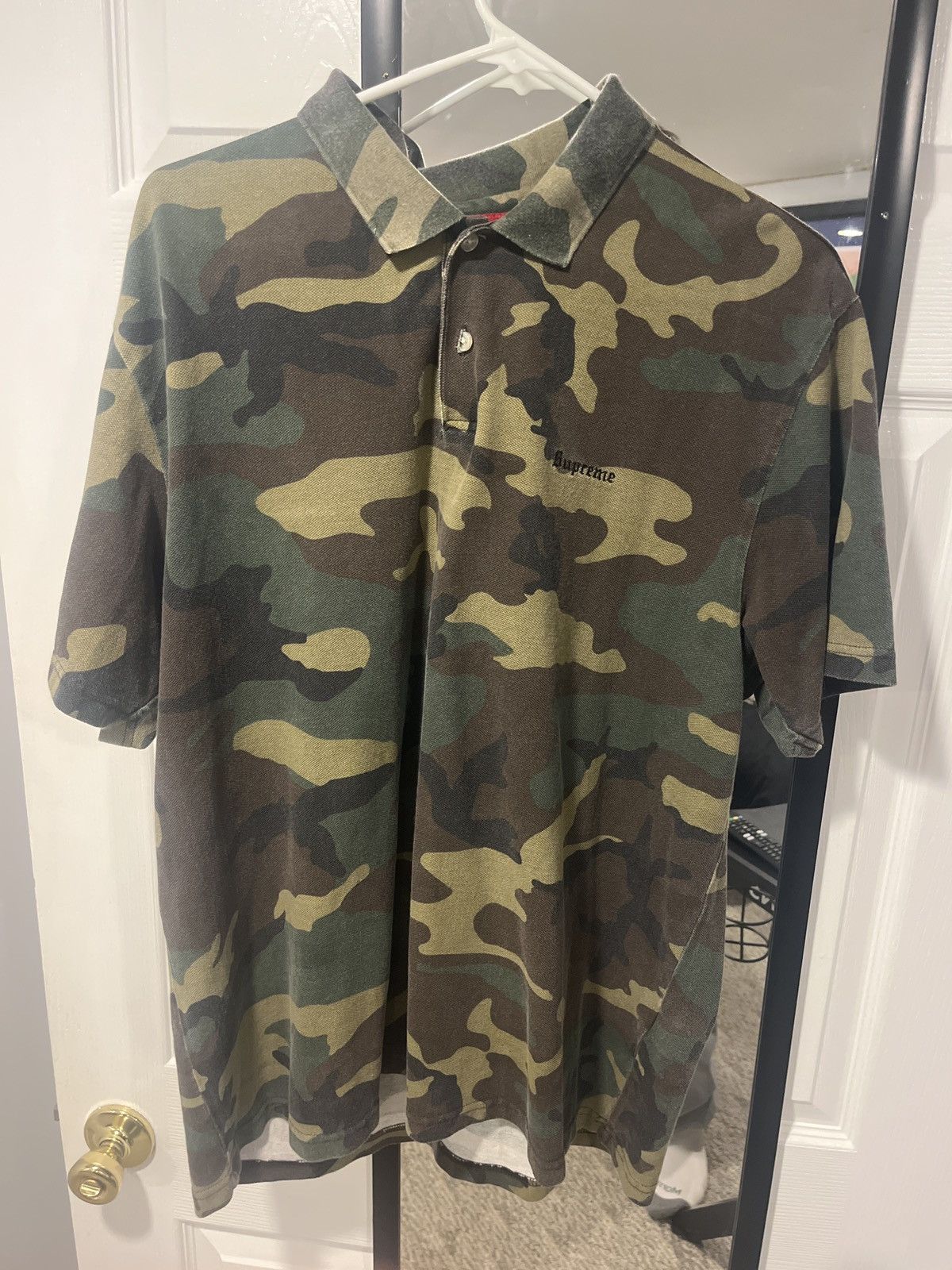 Supreme Supreme Camo Polo WoodLand Camo | Grailed