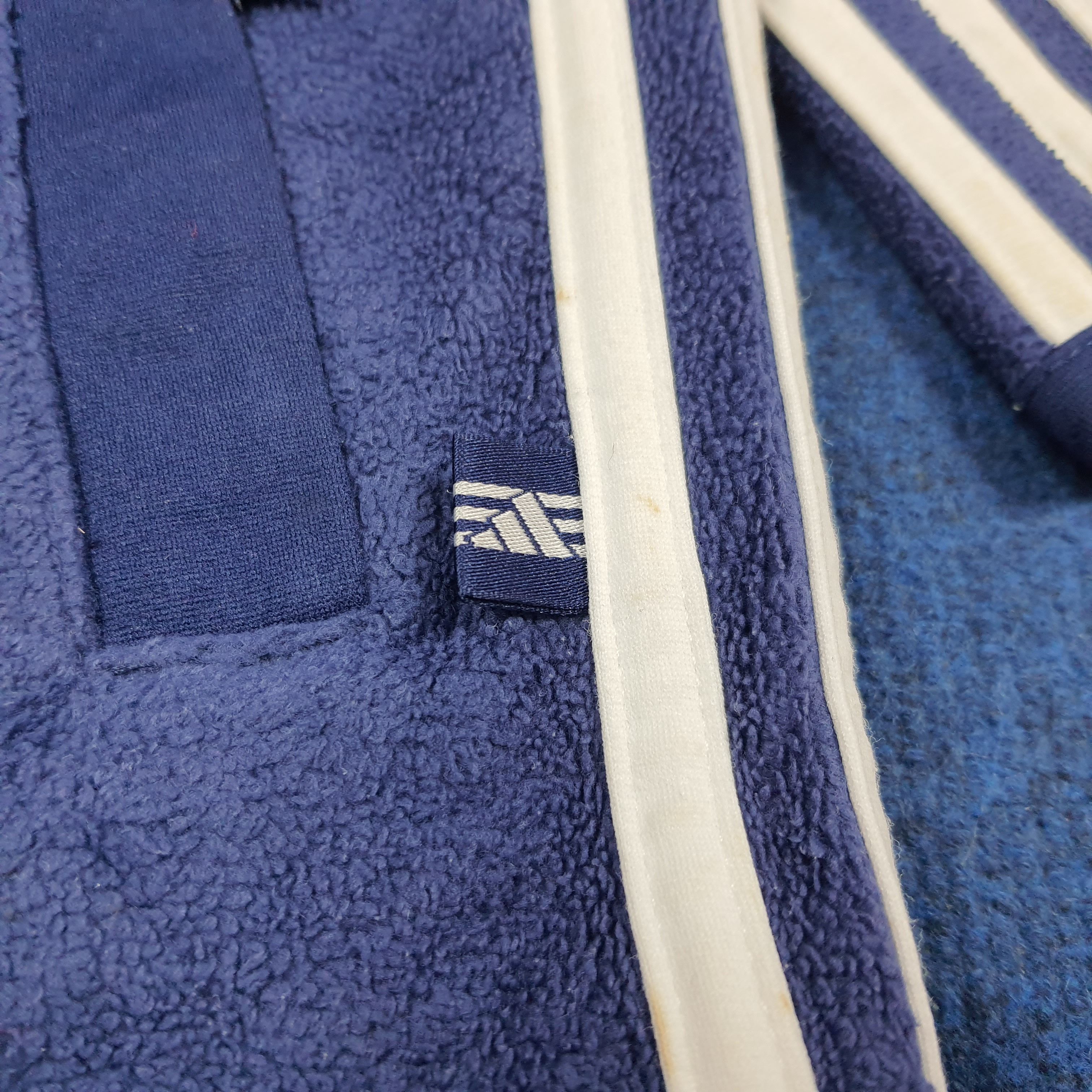 Adidas Vintage 90s Adidas Track Jacket Fleece Full Zip Custom Y's Size US L / EU 52-54 / 3 - 3 Thumbnail