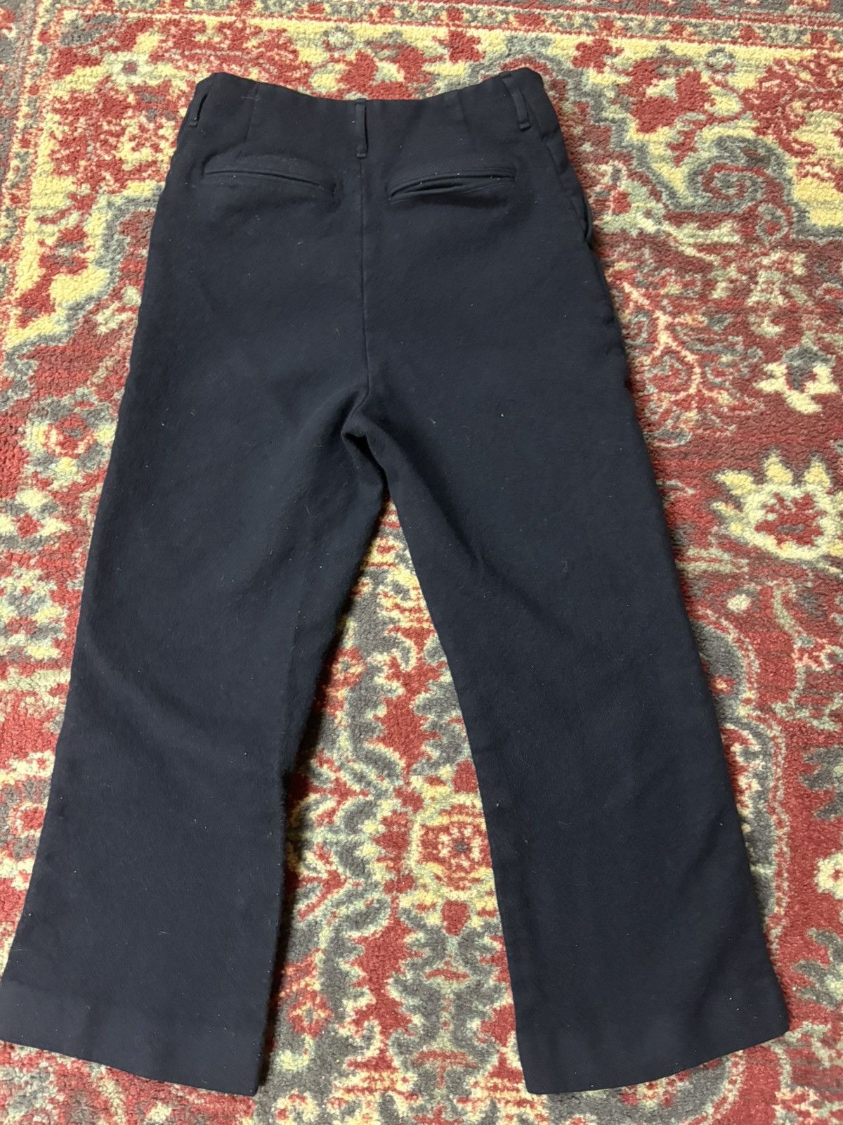 Auralee Auralee Black Light Melton Wide-leg Slacks Size US 28 / EU 44 - 3 Thumbnail