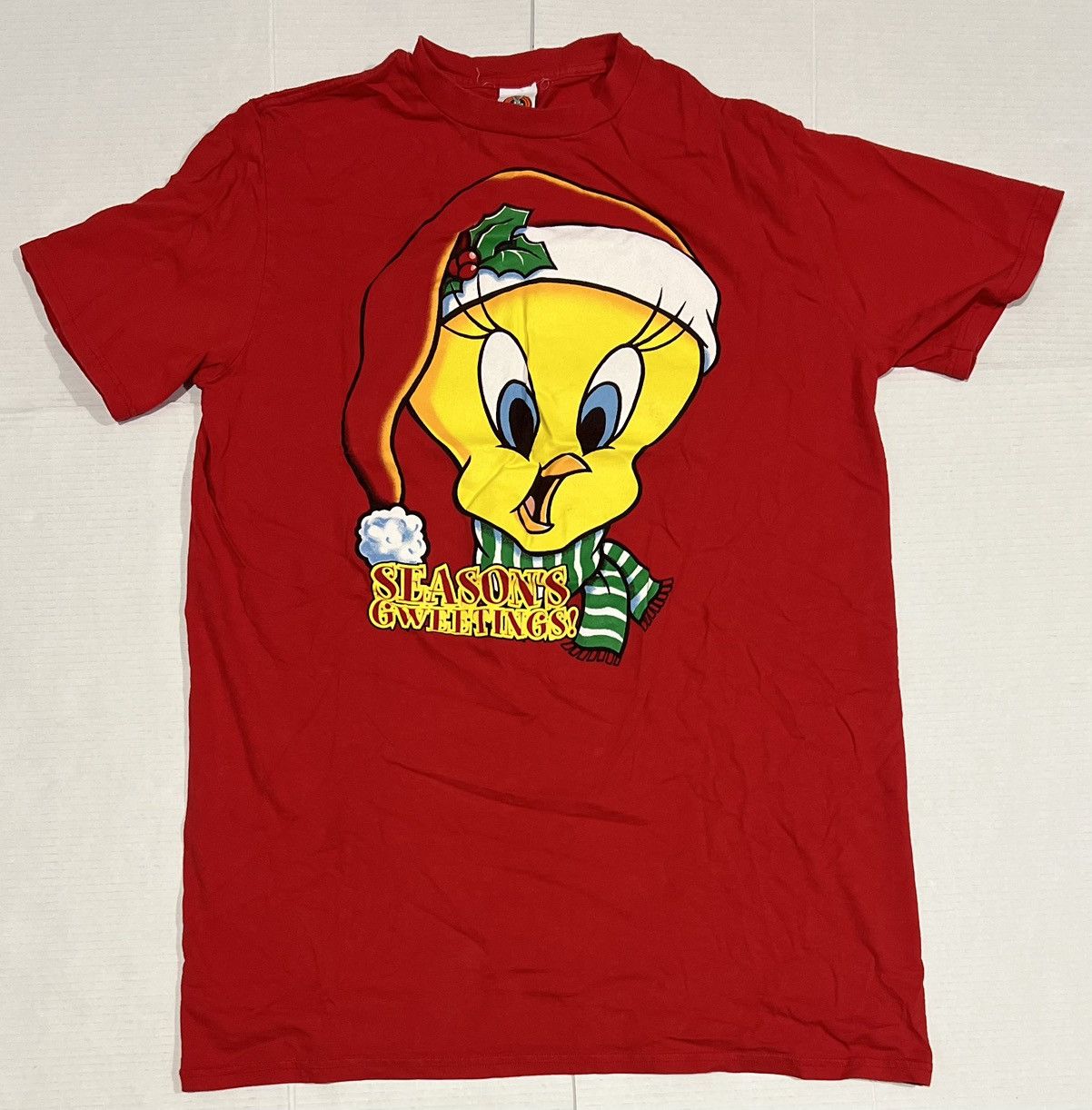 Other Vintage Loony Tunes Christmas Shirt Mens Xl Red Tweety Bird Size US XL / EU 56 / 4 - 1 Thumbnail