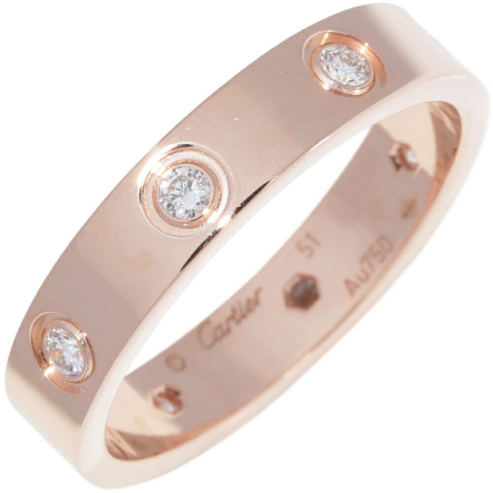 Cartier Cartier Cartier Love Ring Au750 Diamond Ring Size 11 Leather Ring B40508 DUTY FREE for USA Size ONE SIZE - 1 Thumbnail