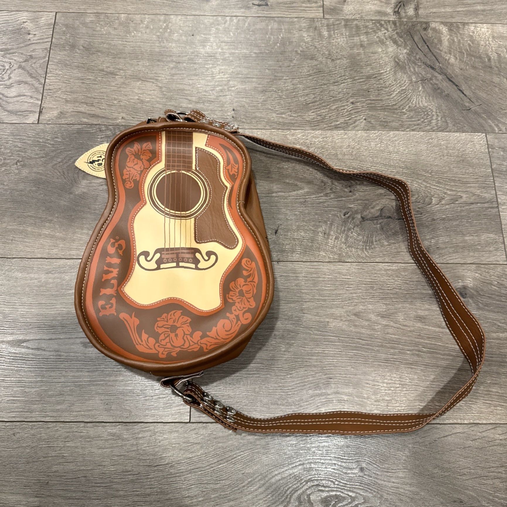 Paul Frank VINTAGE Paul Frank Elvis Presley Guitar Purse Vinyl Bag 13in 8in Medium Shoulder Bag Women Size ONE SIZE - 2 Thumbnail