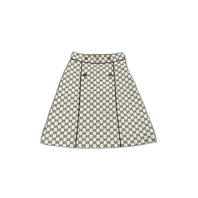 Gucci Gucci Printed Skirt with Tiger Head Buttons Size 36" / US 14 / IT 50 - 1 Thumbnail