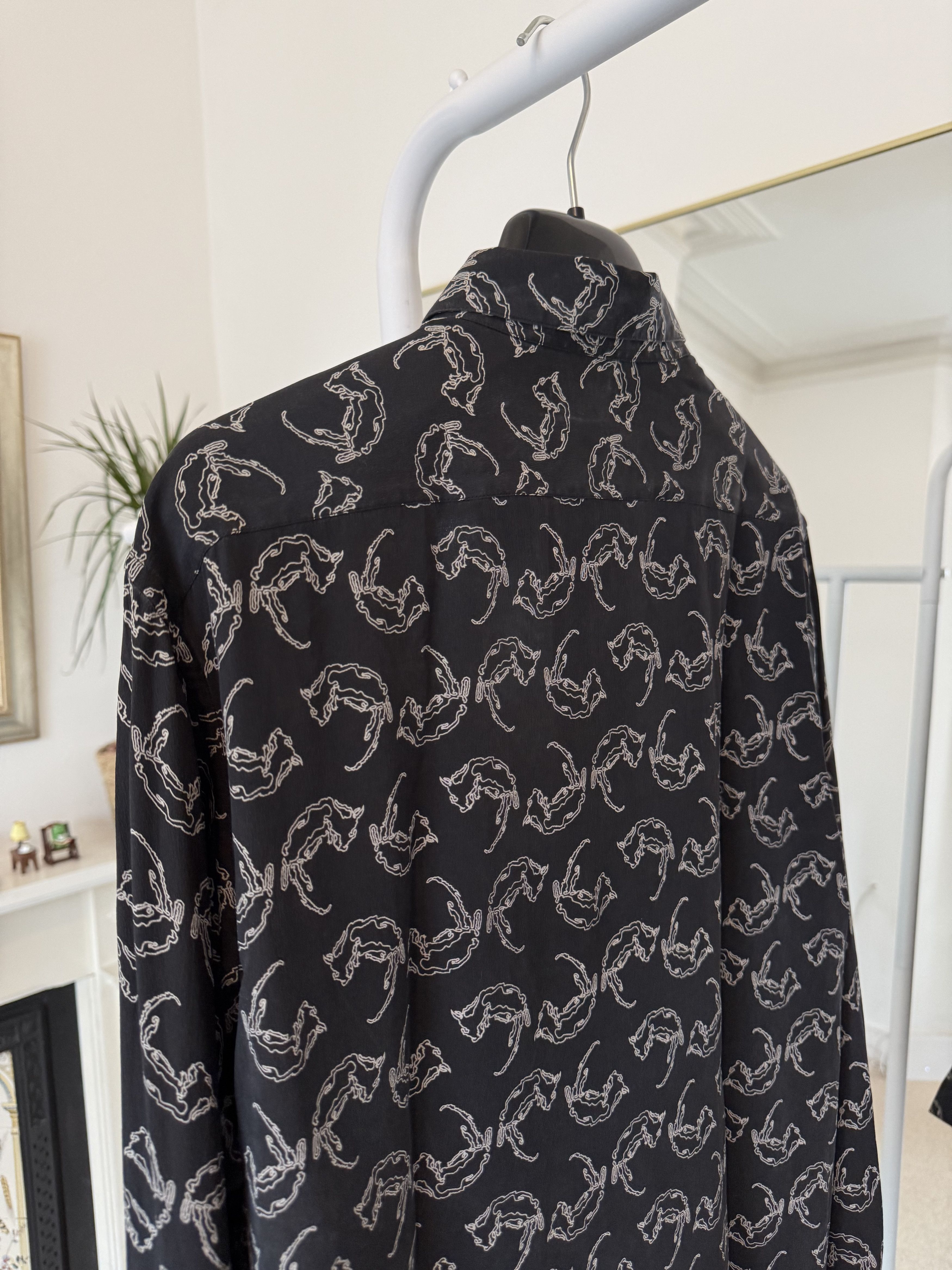 Hedi Slimane × Saint Laurent Paris FW13 Saint Laurent Silk Dead Rats Shirt Size US L / EU 52-54 / 3 - 5 Thumbnail