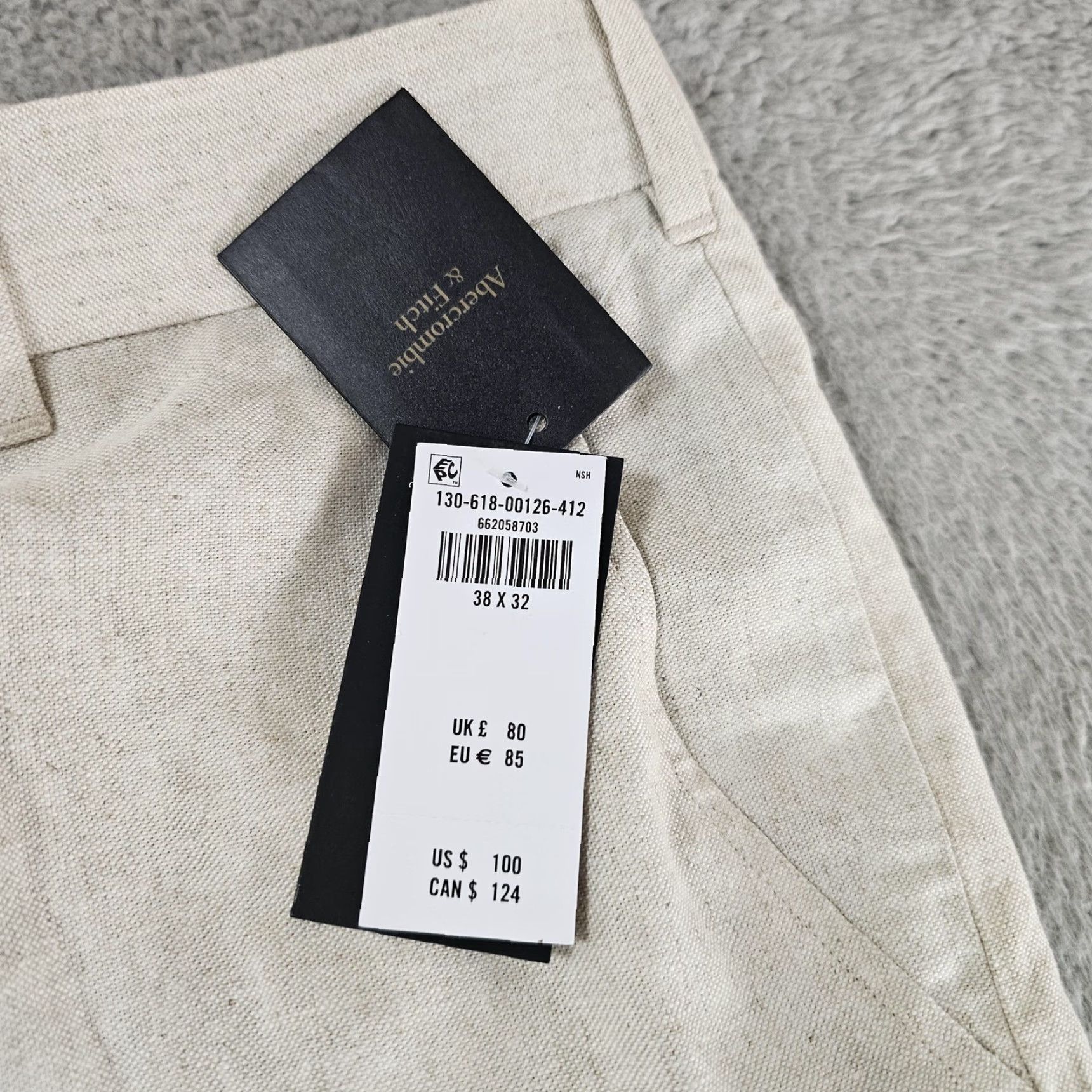 Abercrombie & Fitch Abercrombie & Fitch Dress Pants Mens 38x30 Beige Classic Fit Flat Front Size US 38 / EU 54 - 4 Thumbnail