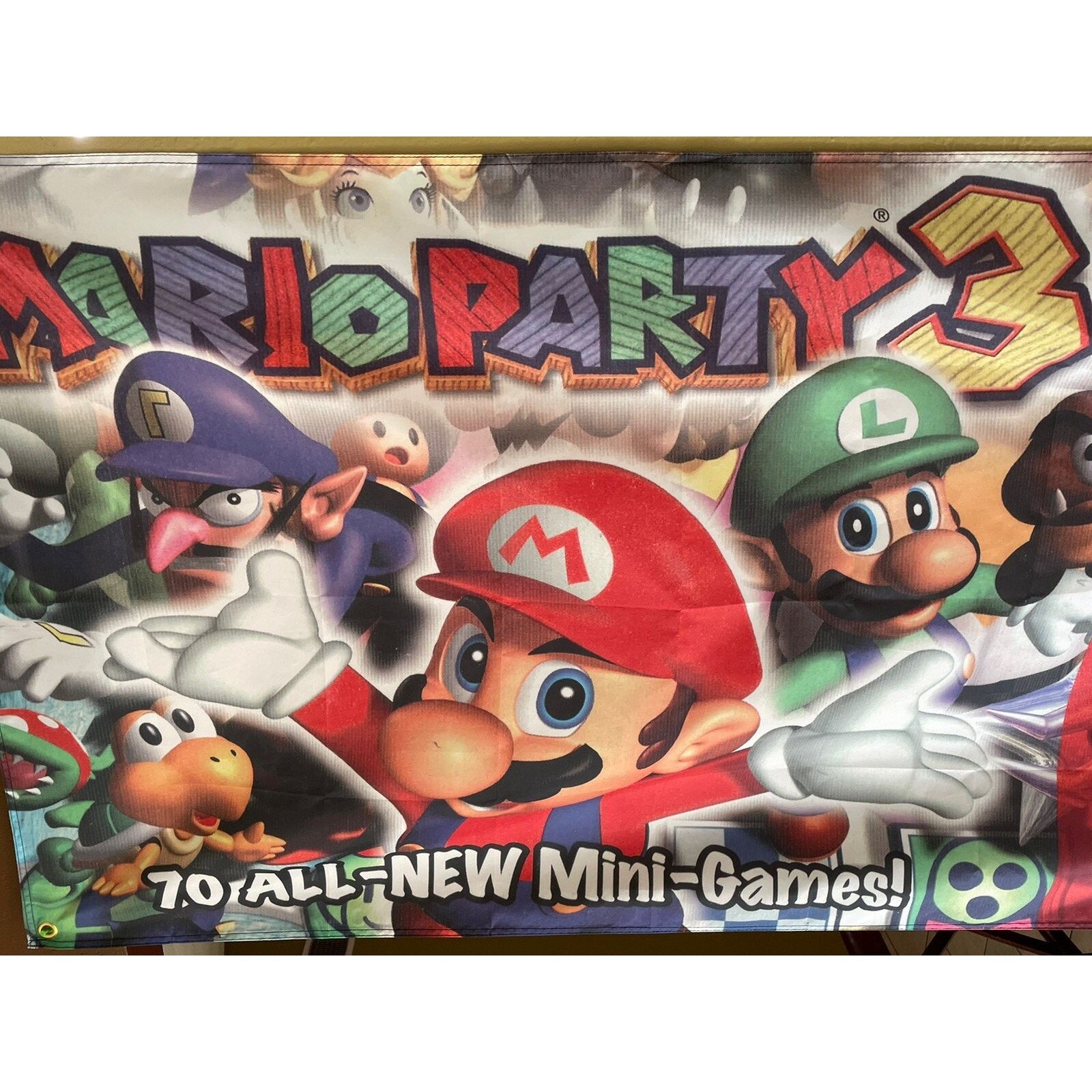 Nintendo Mario Party 3 5ft Flag Nintendo N64 2001 Banner Poster Size ONE SIZE - 2 Thumbnail