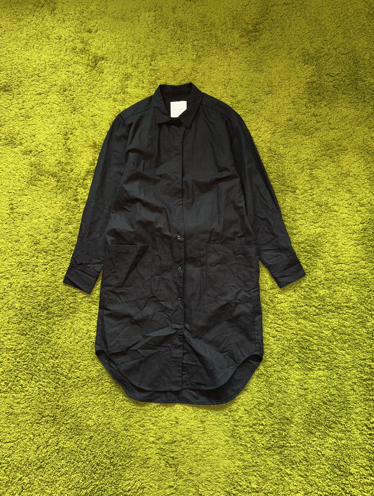 Designer × HUMANOID Humanoid avant garde linen blend belted black dress Size L / US 10 / IT 46 - 3 Thumbnail