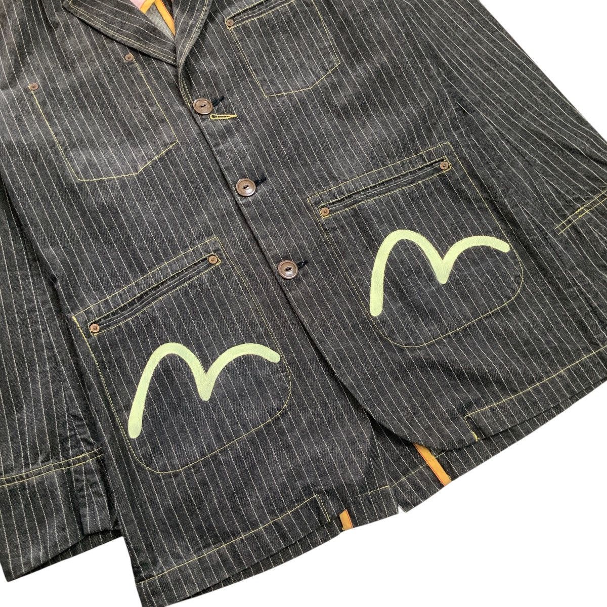 Evisu EVISU DELUXE STRIPED DENIM BLAZER Size US L / EU 52-54 / 3 - 5 Thumbnail