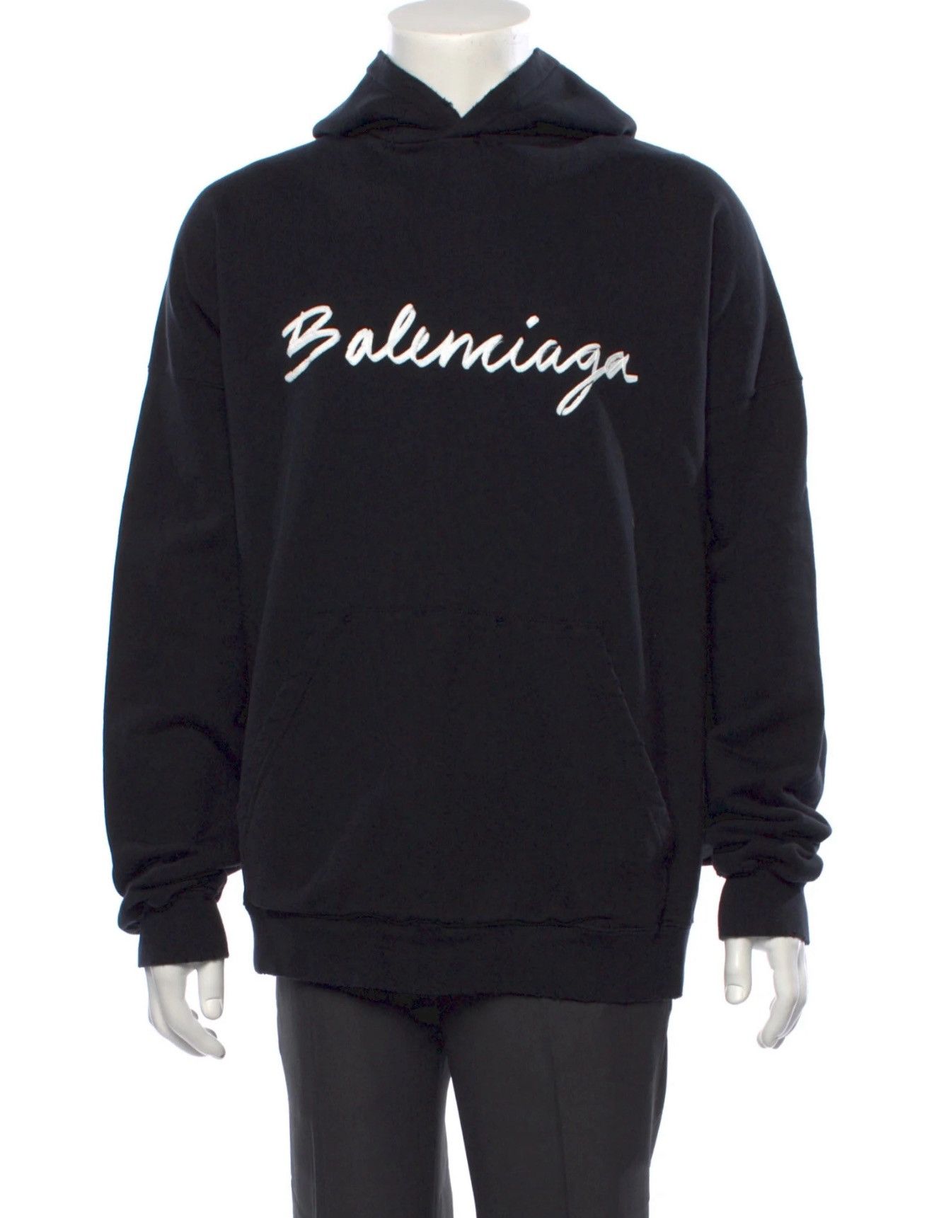 Balenciaga Balenciaga cursive spell out hoodie Size US L / EU 52-54 / 3 - 2 Thumbnail