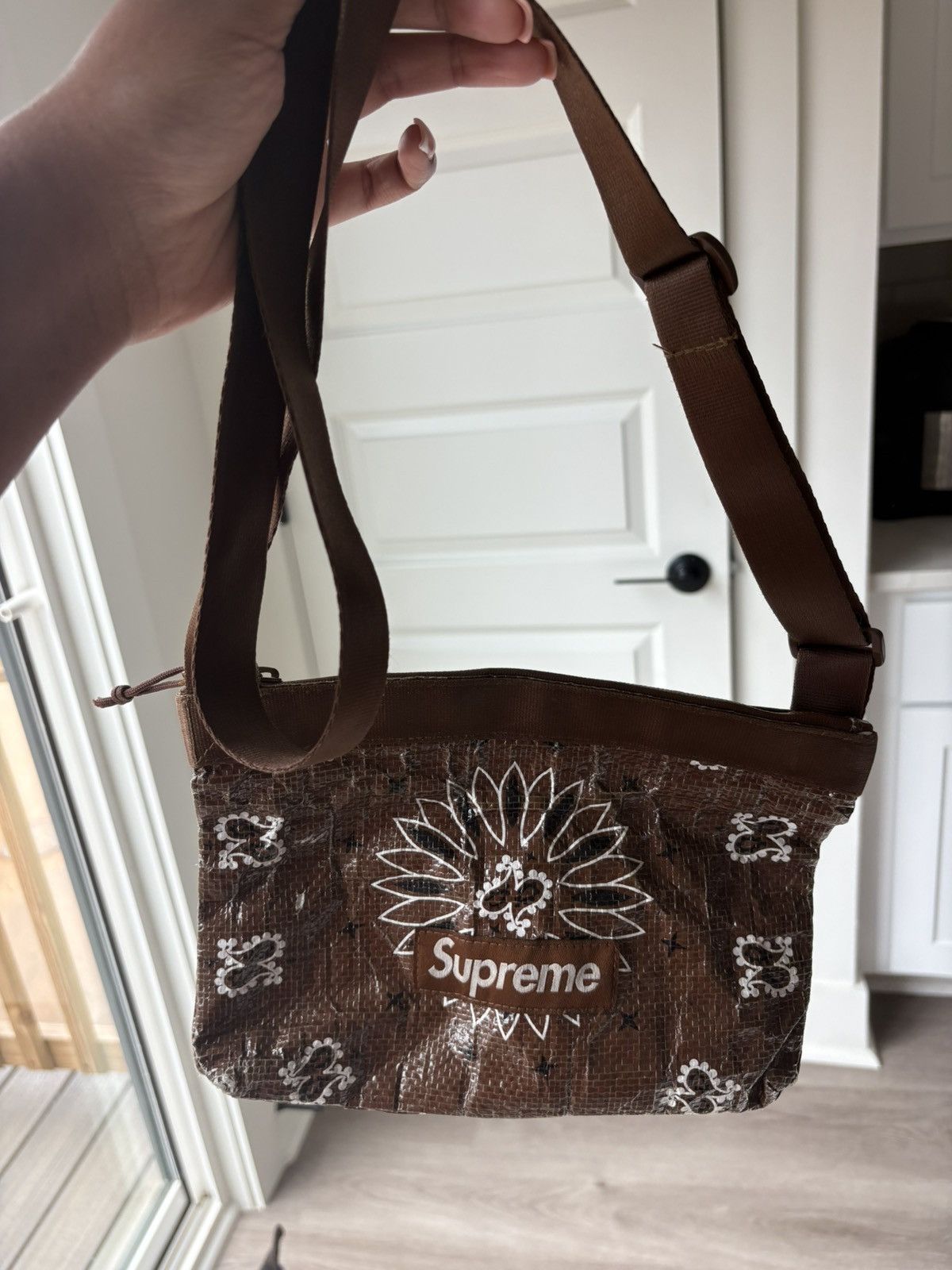 Supreme Supreme Bandana Tarp Side Bag Brown Size ONE SIZE - 6 Thumbnail