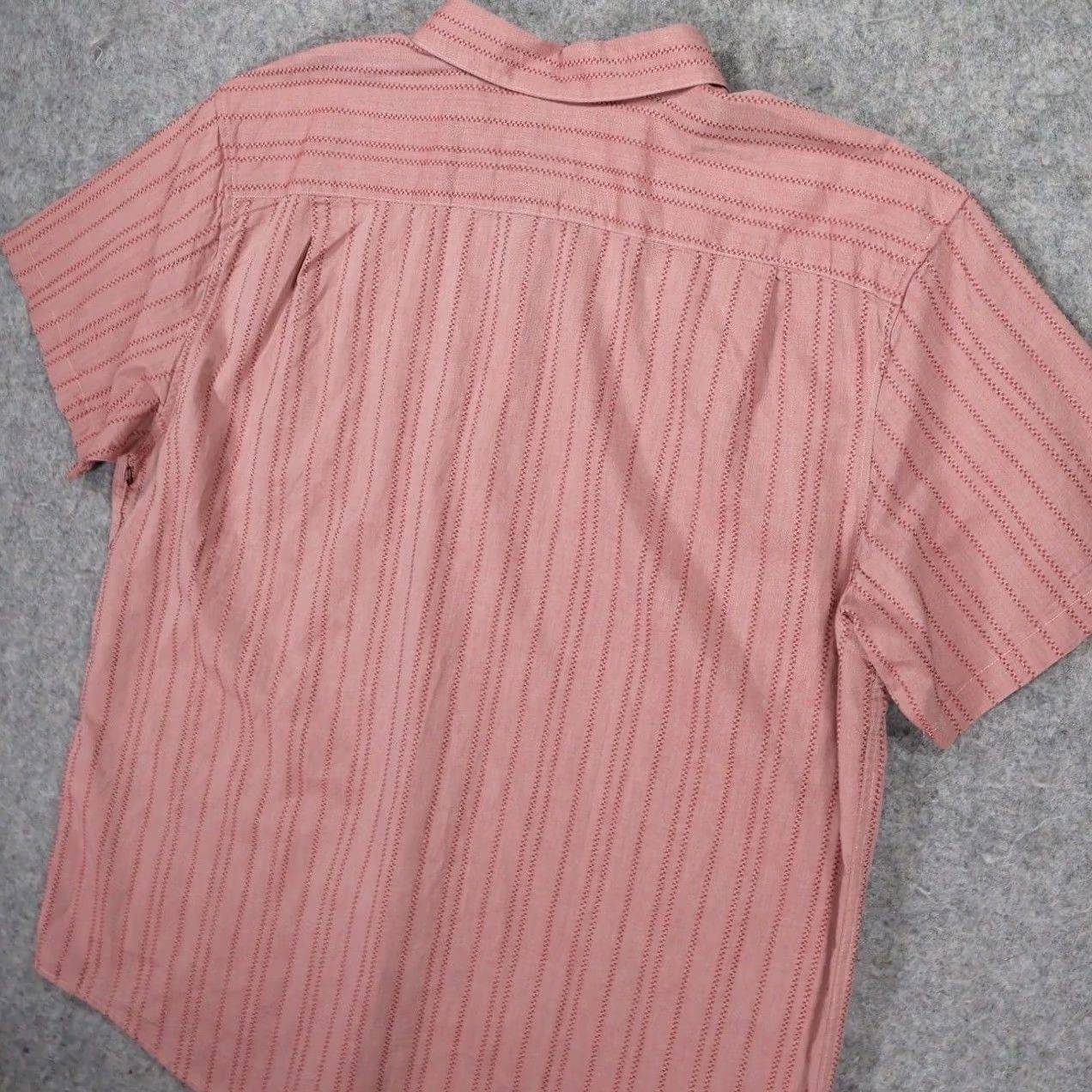 RVCA RVCA Shirt Mens XXL Pink Striped Slim Fit Short Sleeve Button Down Size US XXL / EU 58 / 5 - 5 Thumbnail