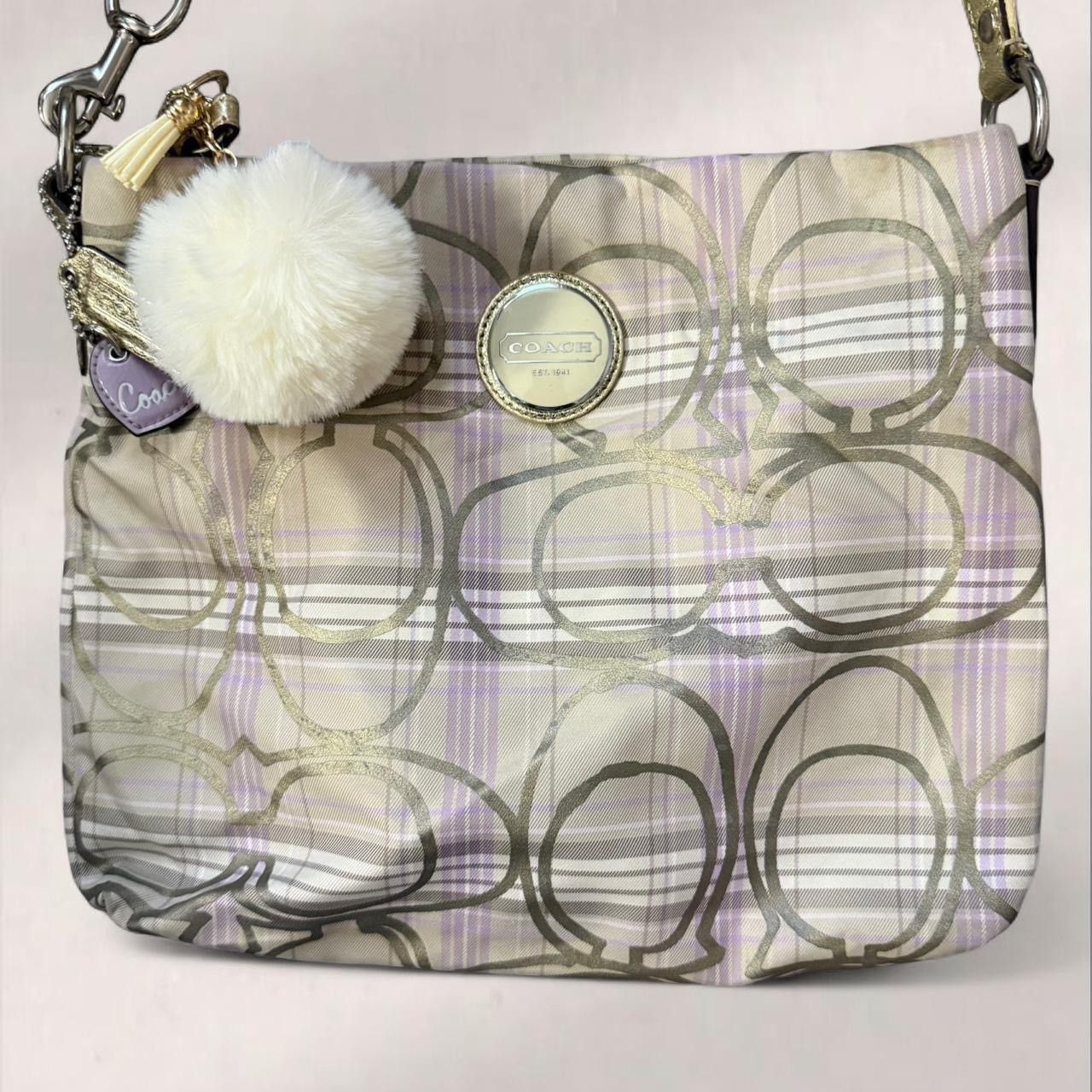 Coach Rare Purple Vintage Coach Leather Bag Y2K Size ONE SIZE - 5 Thumbnail