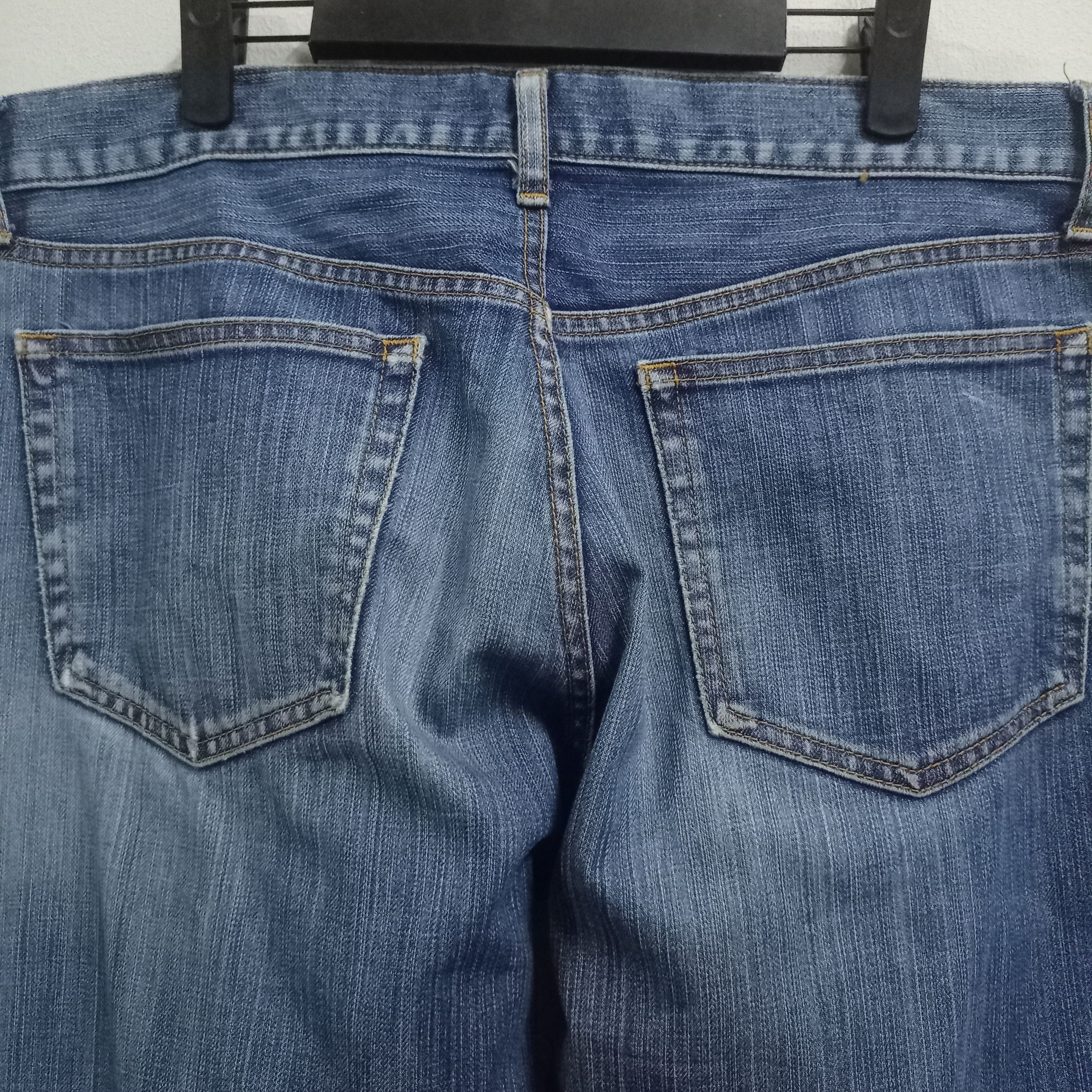 Vintage Japanese Uniqlo Blue Wash Distressed Baggy Jeans