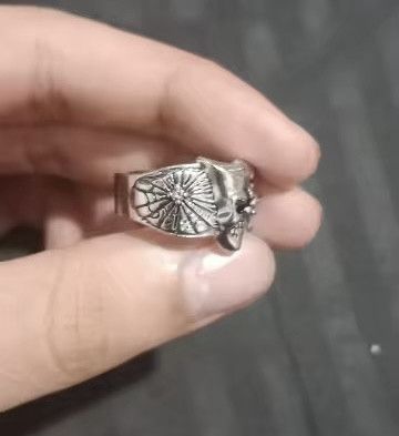 Jewelry × Vintage Gothic Two Face Joker Adjustable Ring Size ONE SIZE - 6 Thumbnail