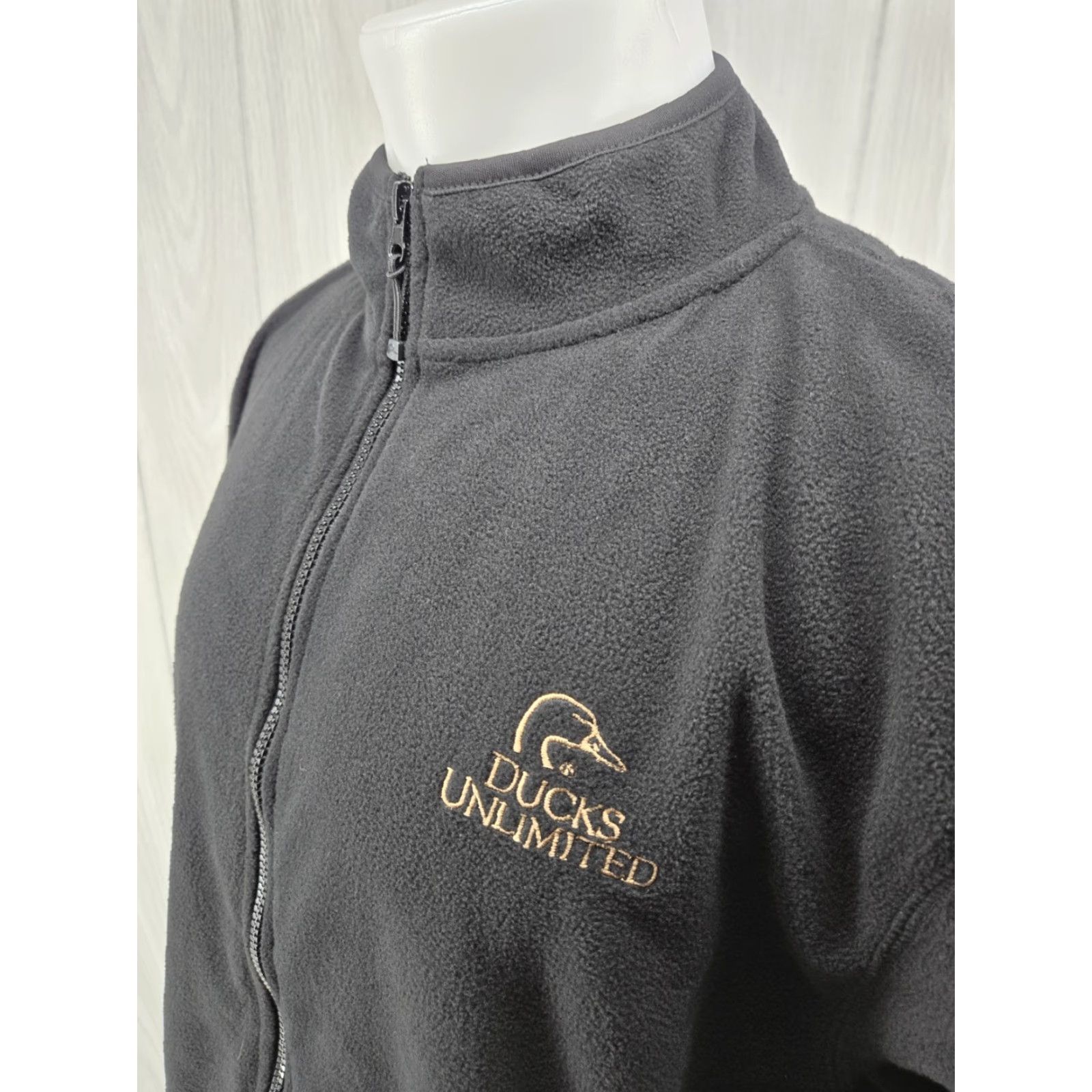 Vintage Ducks Unlimited Men's Fleece Jacket XL Black Full Zip Hunting Duck Size US XL / EU 56 / 4 - 5 Thumbnail