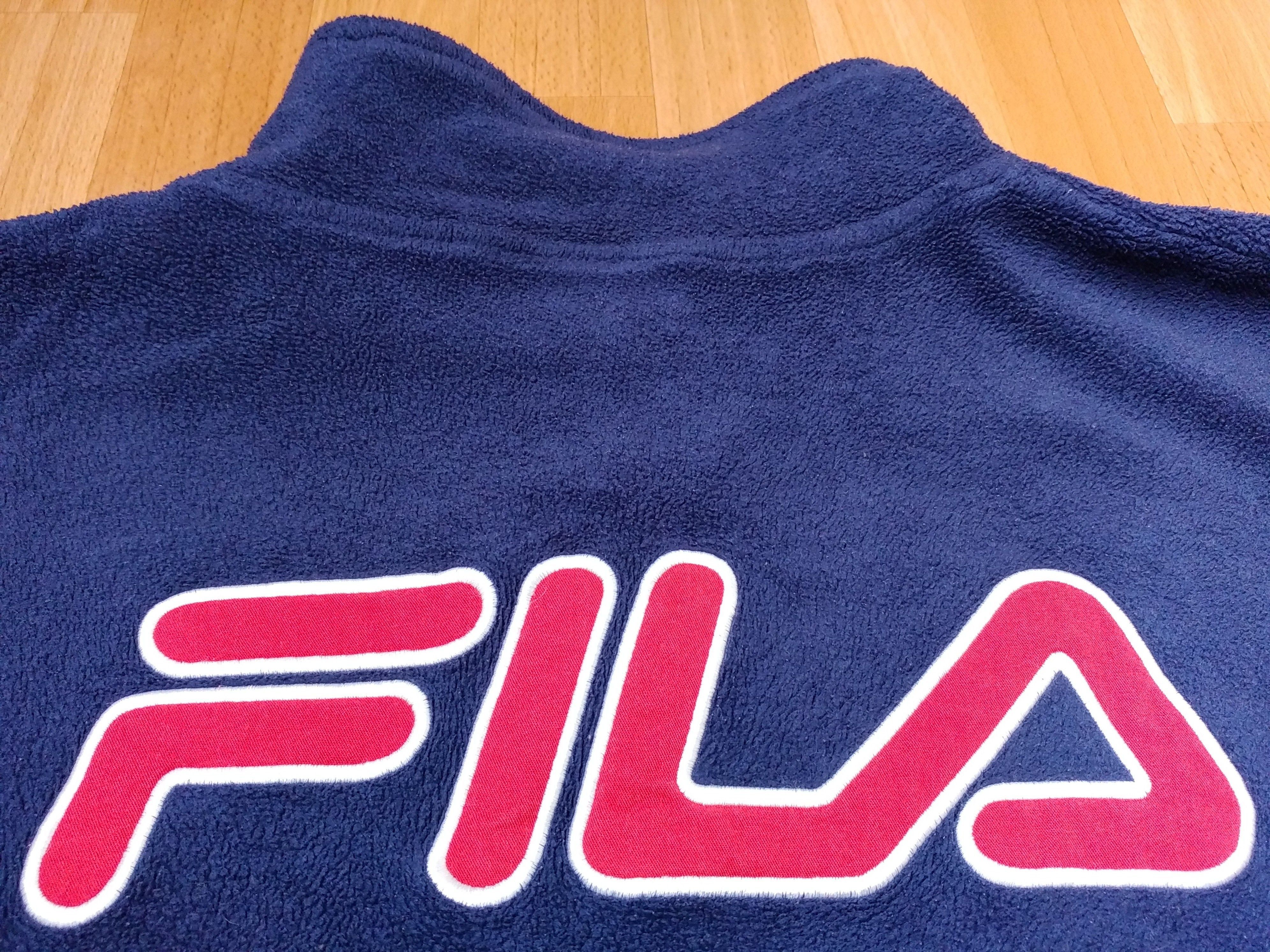 Fila × Vintage FILA sweatshirt, vintage blue fleece shirt, 90s hip-hop L Size US L / EU 52-54 / 3 - 8 Thumbnail