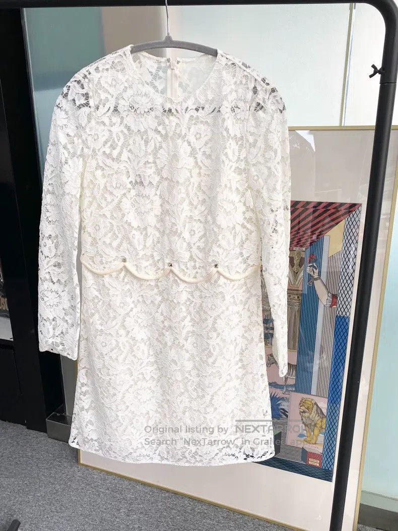 Valentino Valentino Mulberry silk cut-out lace dress Size XS / US 0-2 / IT 36-38 - 1 Thumbnail