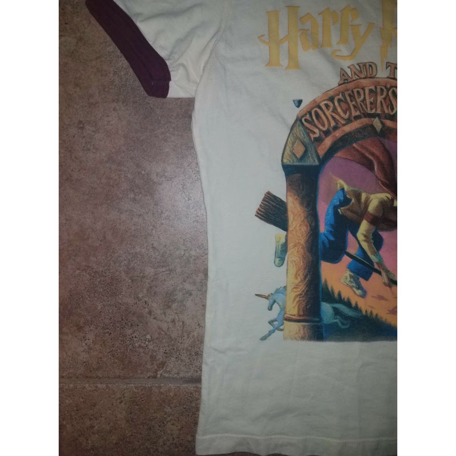 Vintage Harry Portter And The Sorcerer's Stone Ringer Womens Tee Size S Size ONE SIZE - 3 Thumbnail