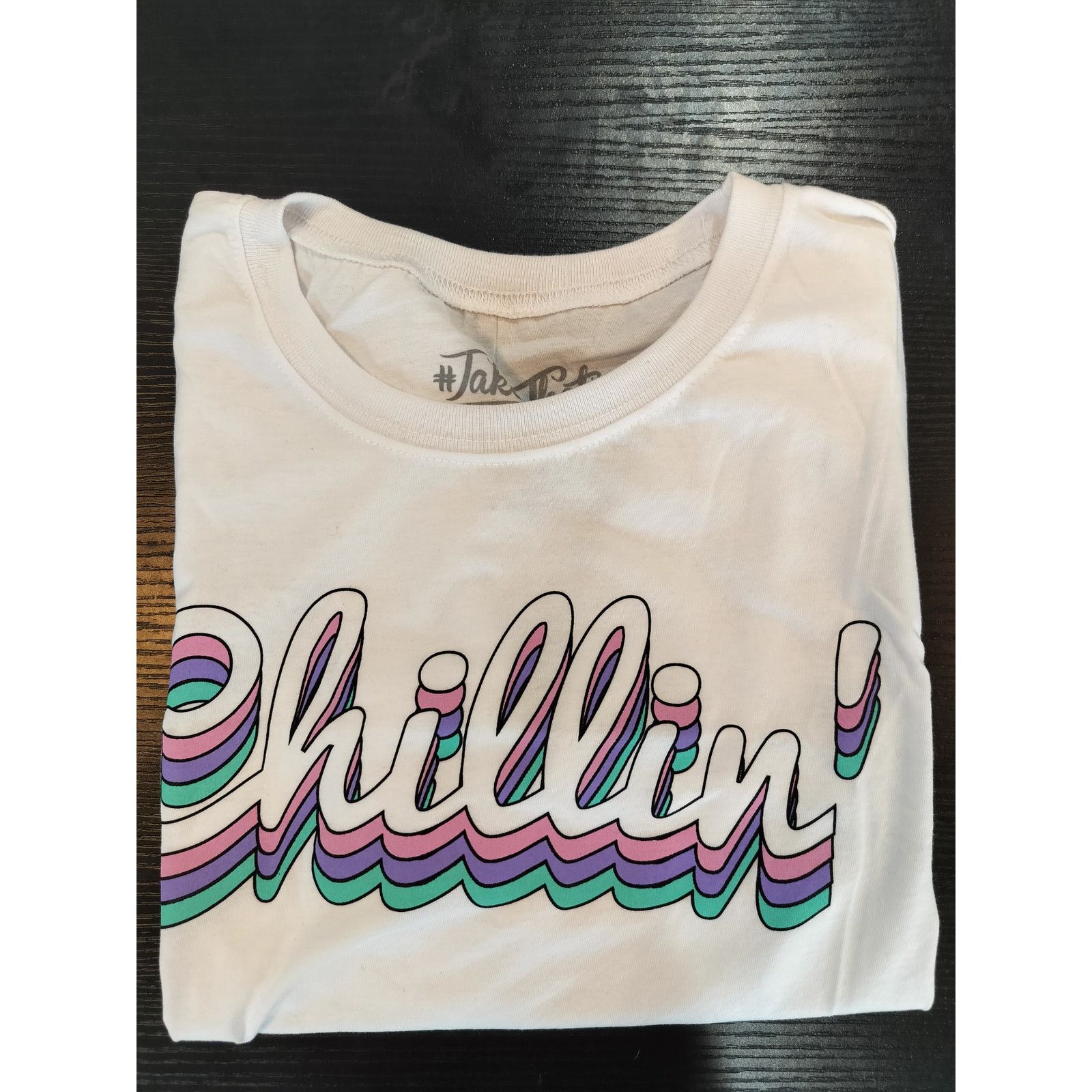Other #Take That Juniors XL White Crop Tee “Chillin’” Graphic Size XL / US 12-14 / IT 48-50 - 5 Thumbnail