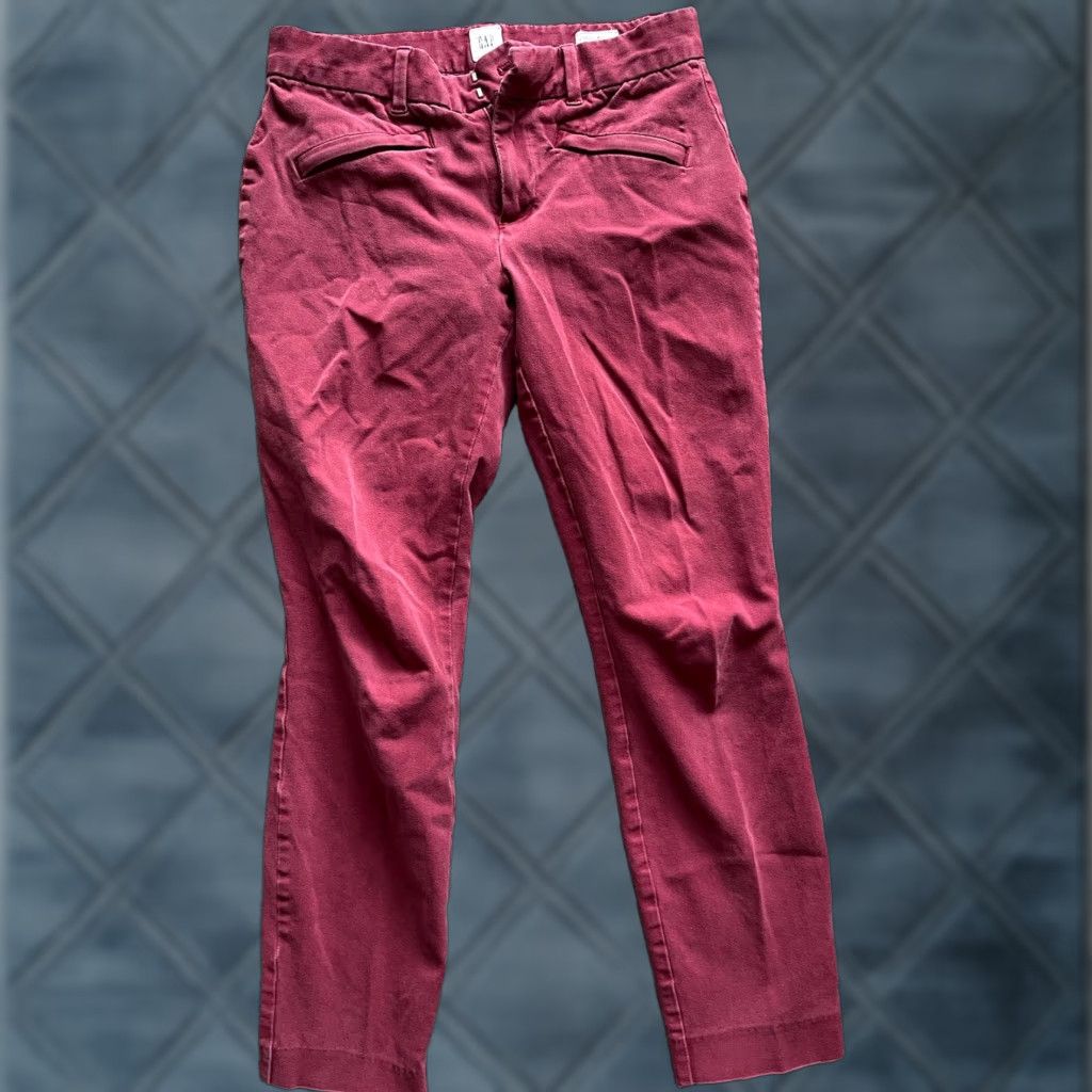 Gap Gap Women's Pants 2 Regular Signature Skinny Ankle Red Stretch Size 26" / US 2 / IT 38 - 1 Thumbnail