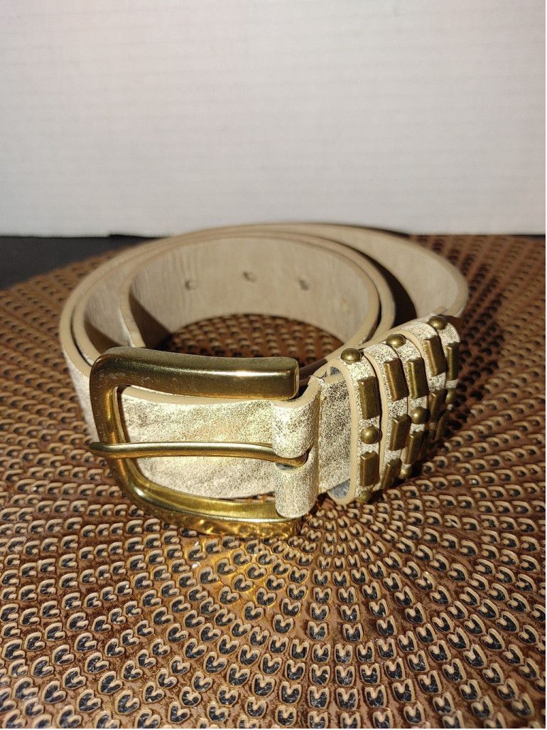 Calvin Klein Calvin Klein Metallic Gold Belt Size Small Size ONE SIZE - 1 Thumbnail