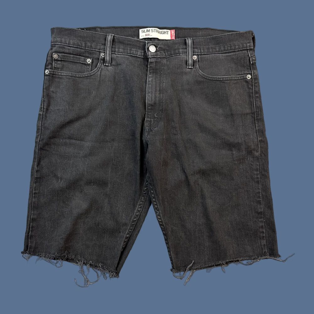 Levi's VINTAGE Levi's 514 Shorts Mens 36 Black Denim Cutoff Slim Straight Stretch Y2K Bermuda Shorts Mens 36 Black Denim Slim Stretch Vintage Levis 514 Size US 36 / EU 52 - 1 Thumbnail