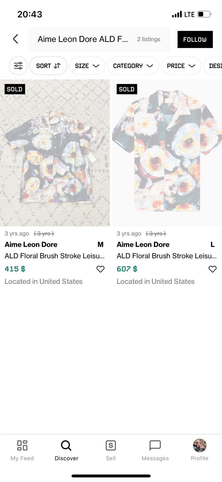 Aime Leon Dore Aime Leon Dore ALD Floral Brush Stroke Leisure Shirt Size US M / EU 48-50 / 2 - 25 Thumbnail