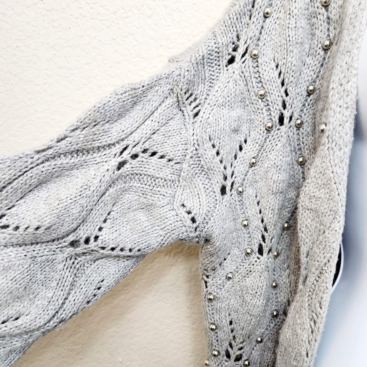 Other A New Day Gray Silver Beads Open Front Cardigan Sweater XS Size XS / US 0-2 / IT 36-38 - 3 Thumbnail