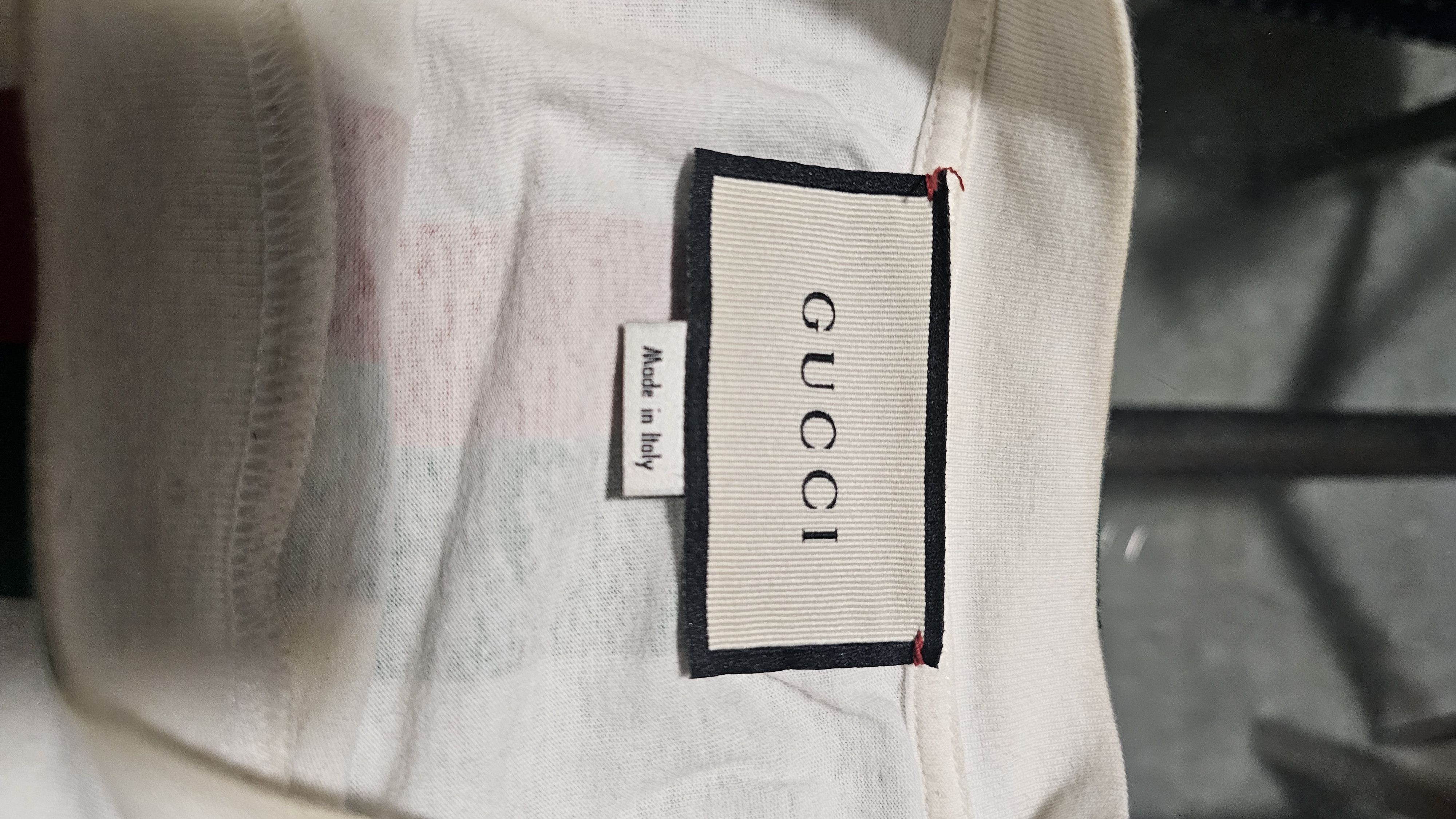 Gucci Gucci Gucci White Fake Not Print Cotton Crew Neck T-Shirt Size US M / EU 48-50 / 2 - 3 Thumbnail