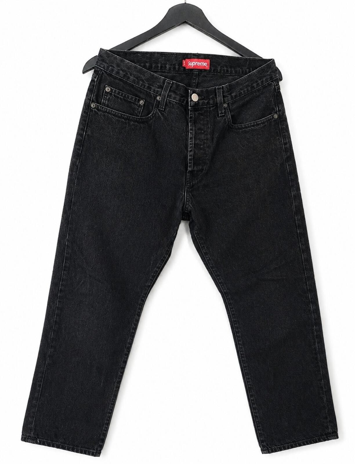 Supreme Supreme Stone Washed Black Slim Jeans | Grailed