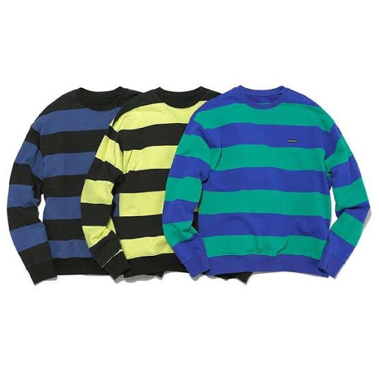 thisisneverthat Thisisneverthat Stripe Box Logo Crewneck Size US XL / EU 56 / 4 - 7 Thumbnail